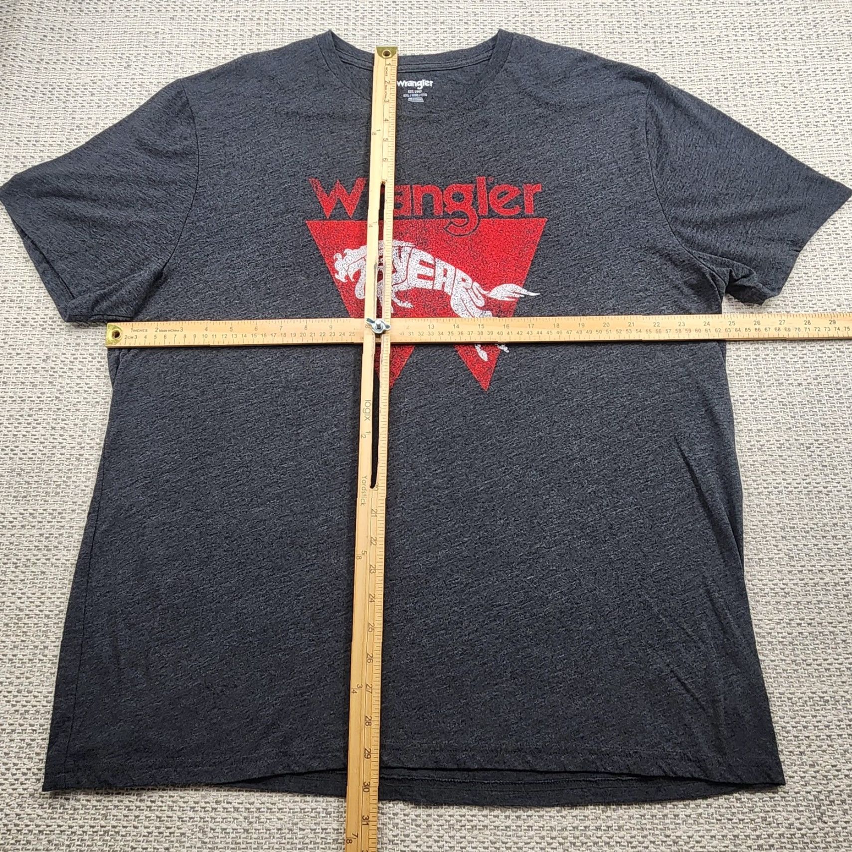 Wrangler Wrangler Shirt Mens 2XL Gray 75 Years Anniversary Graphic Tee T-Shirt Western Size US XXL / EU 58 / 5 - 7 Thumbnail