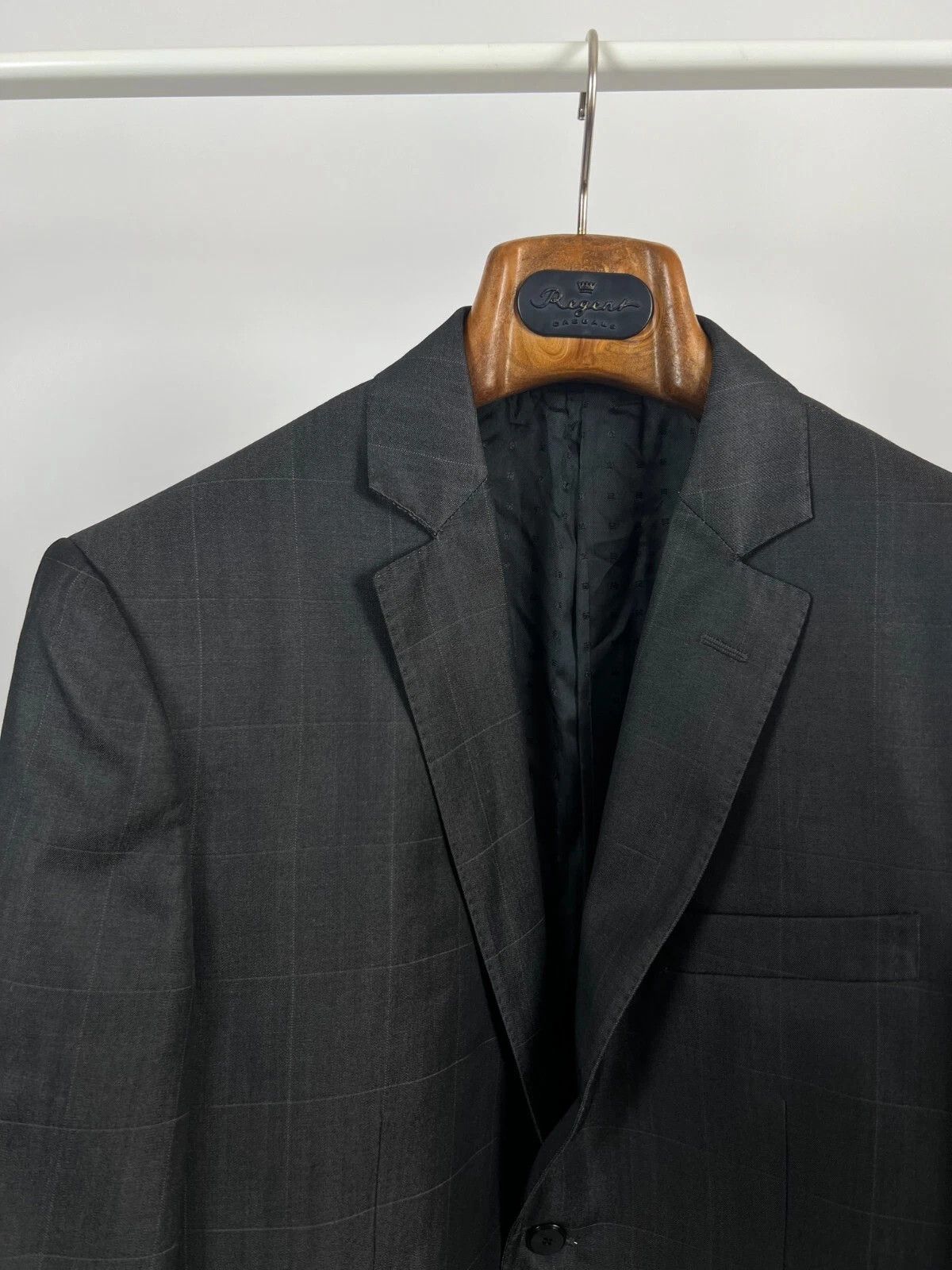 Pal Zileri Pal Zileri Lab Grey Check Wool Slim Fit Italian Suit Blazer Size 42R - 4 Thumbnail