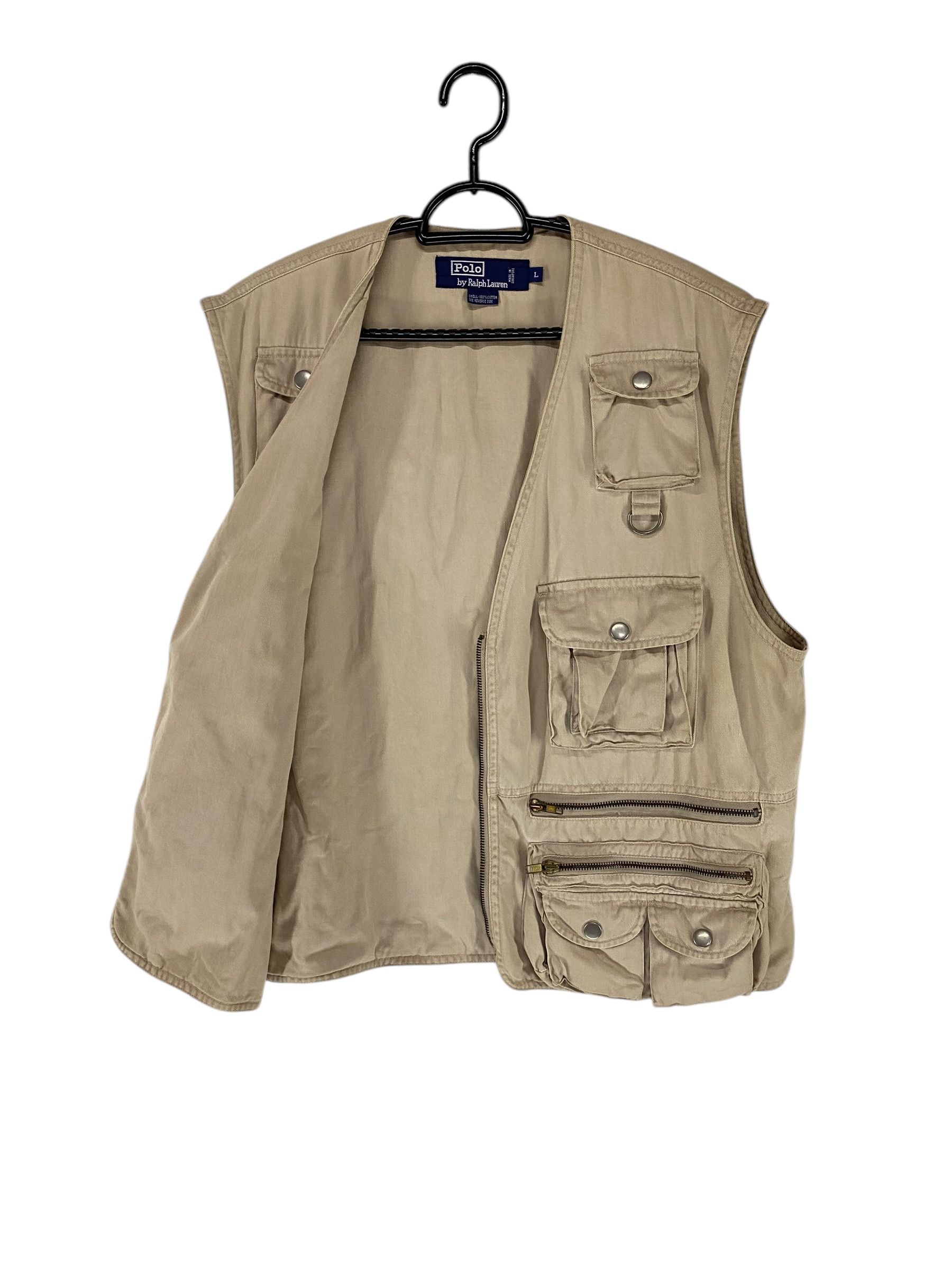 Designer 90s Polo Ralph Lauren multipocket tactical hunting vest Size US L / EU 52-54 / 3 - 3 Thumbnail
