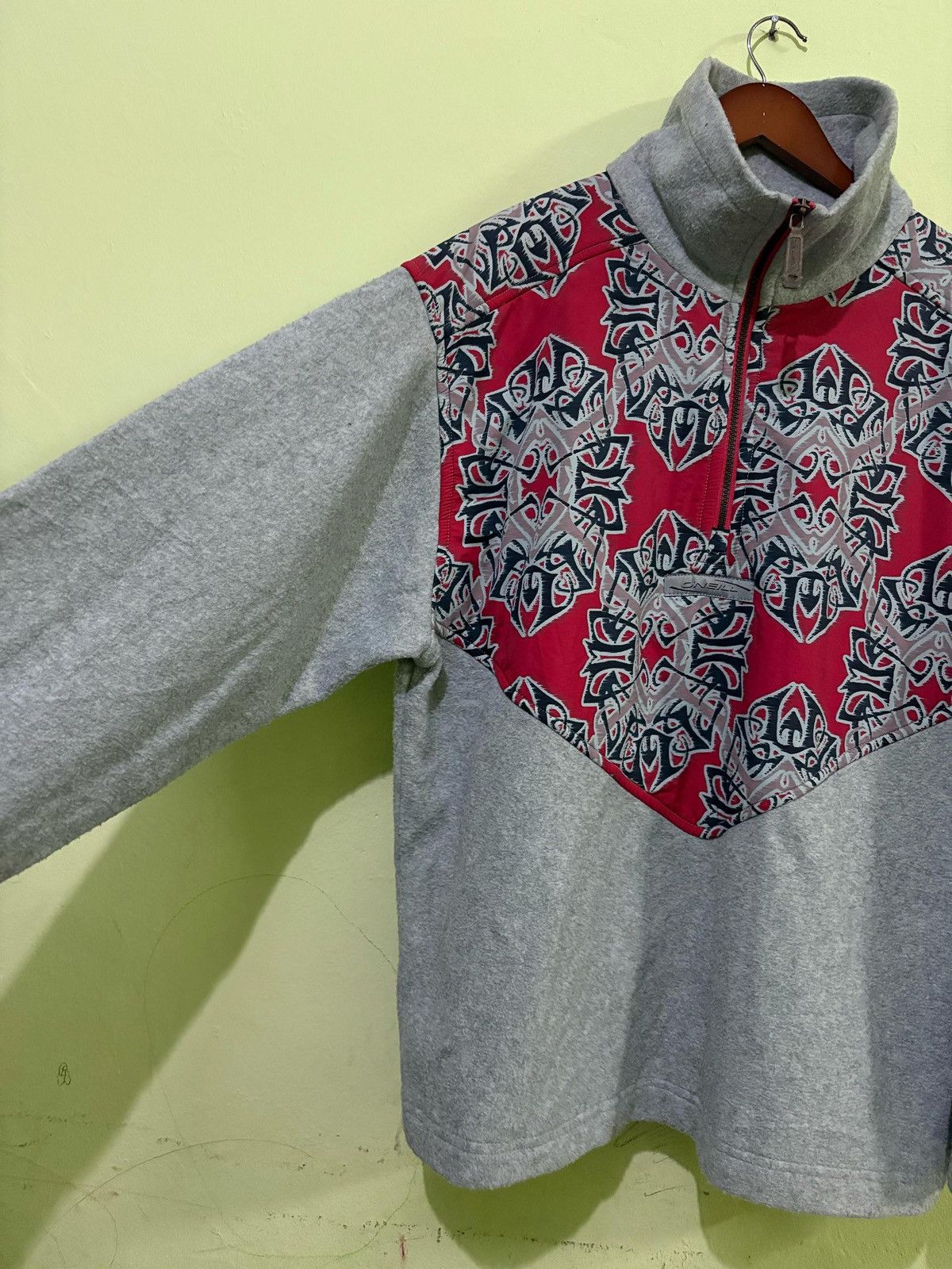O'Neill Oniell Fleece Sweatshirt Half Zipper Art Design Size US M / EU 48-50 / 2 - 2 Thumbnail