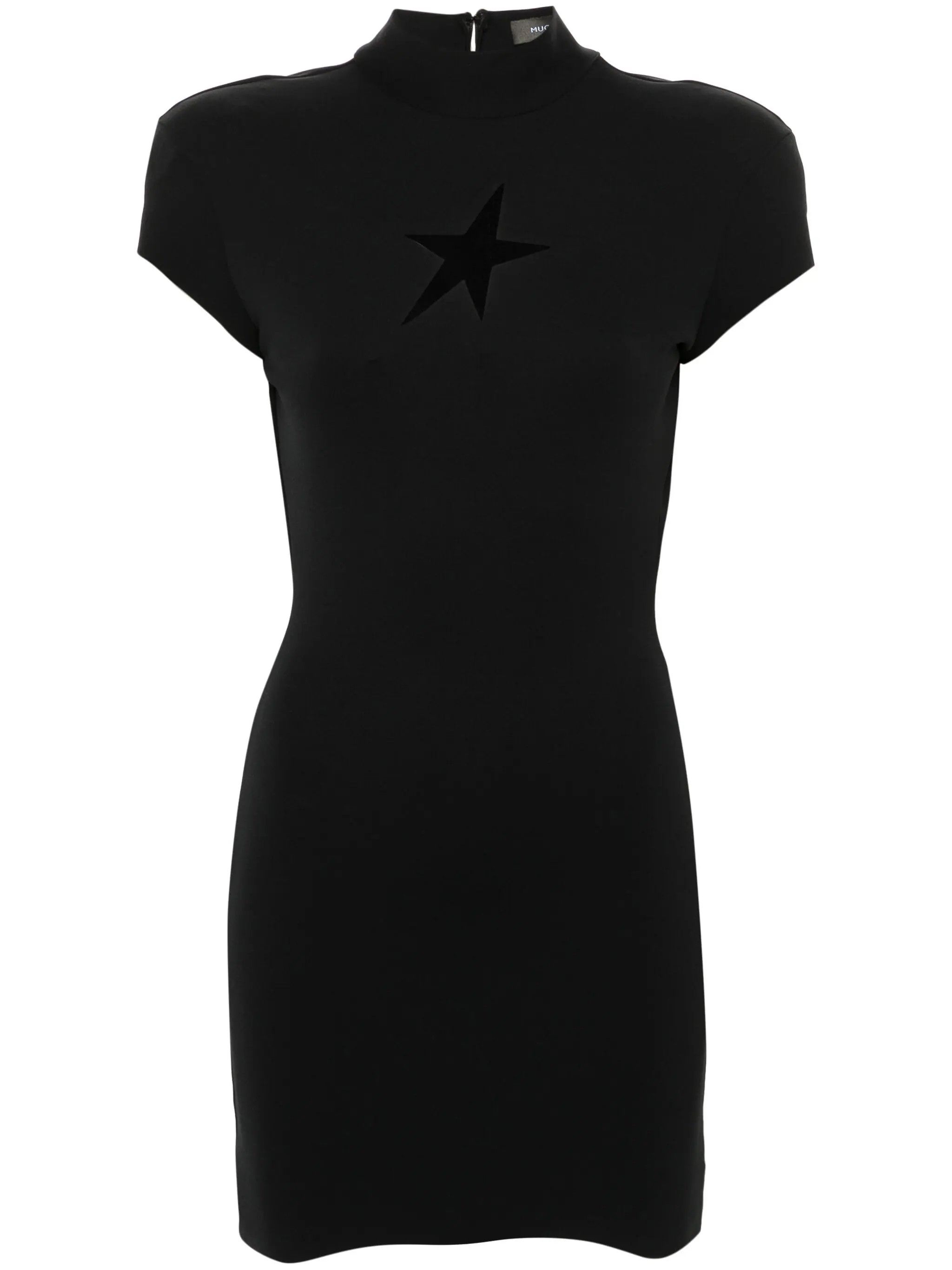 Mugler o1s22i1n1024 Star Mini Dress in Black Size XS / US 0-2 / IT 36-38 - 1 Thumbnail