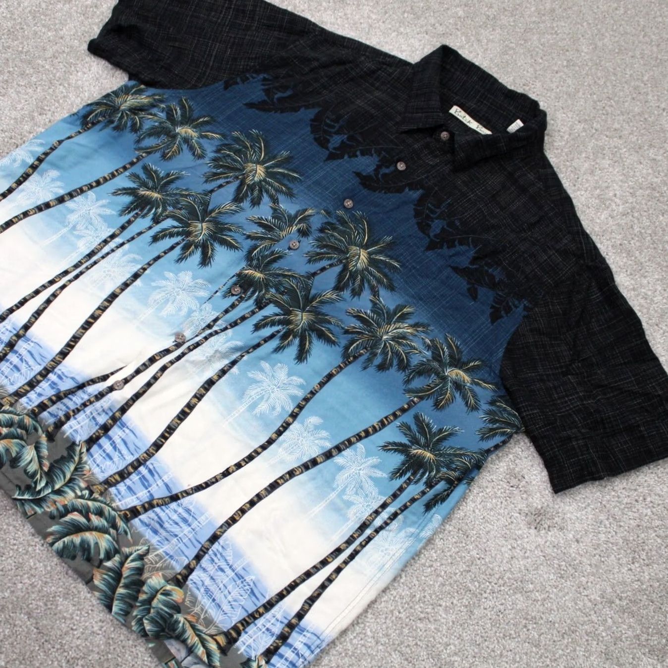 Vintage Batik Bay Hawaiian Shirt Mens 2XL Black Short Sleeve Button-Up Rayon Floral Shirt Mens Size US XXL / EU 58 / 5 - 3 Thumbnail