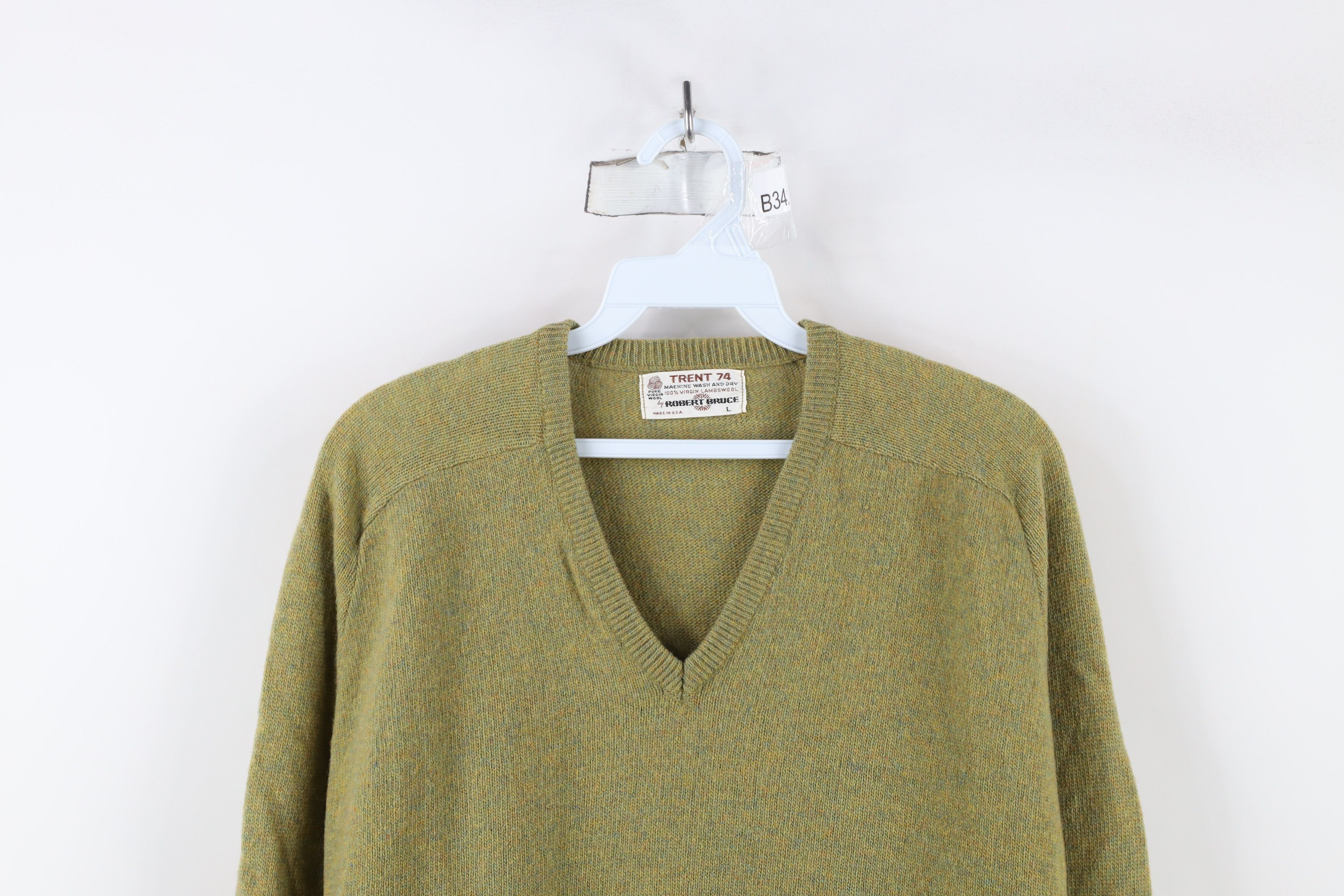 Vintage Vintage 70s Streetwear Rainbow Lambswool Knit Sweater USA Size US L / EU 52-54 / 3 - 2 Thumbnail