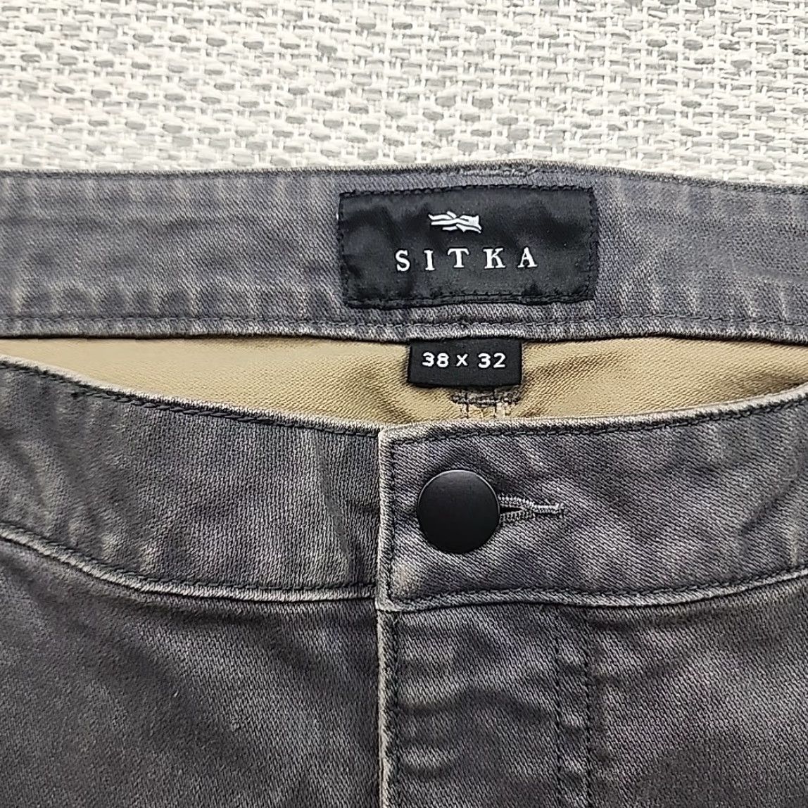 SITKA Sitka Jeans 38x32 Gray Pants Work Hunting Outdoor Heavy Canvas Denim Cotton Blend Sitka Harvester Jeans Mens 5-Pocket Straight Regular Size US 38 / EU 54 - 3 Thumbnail