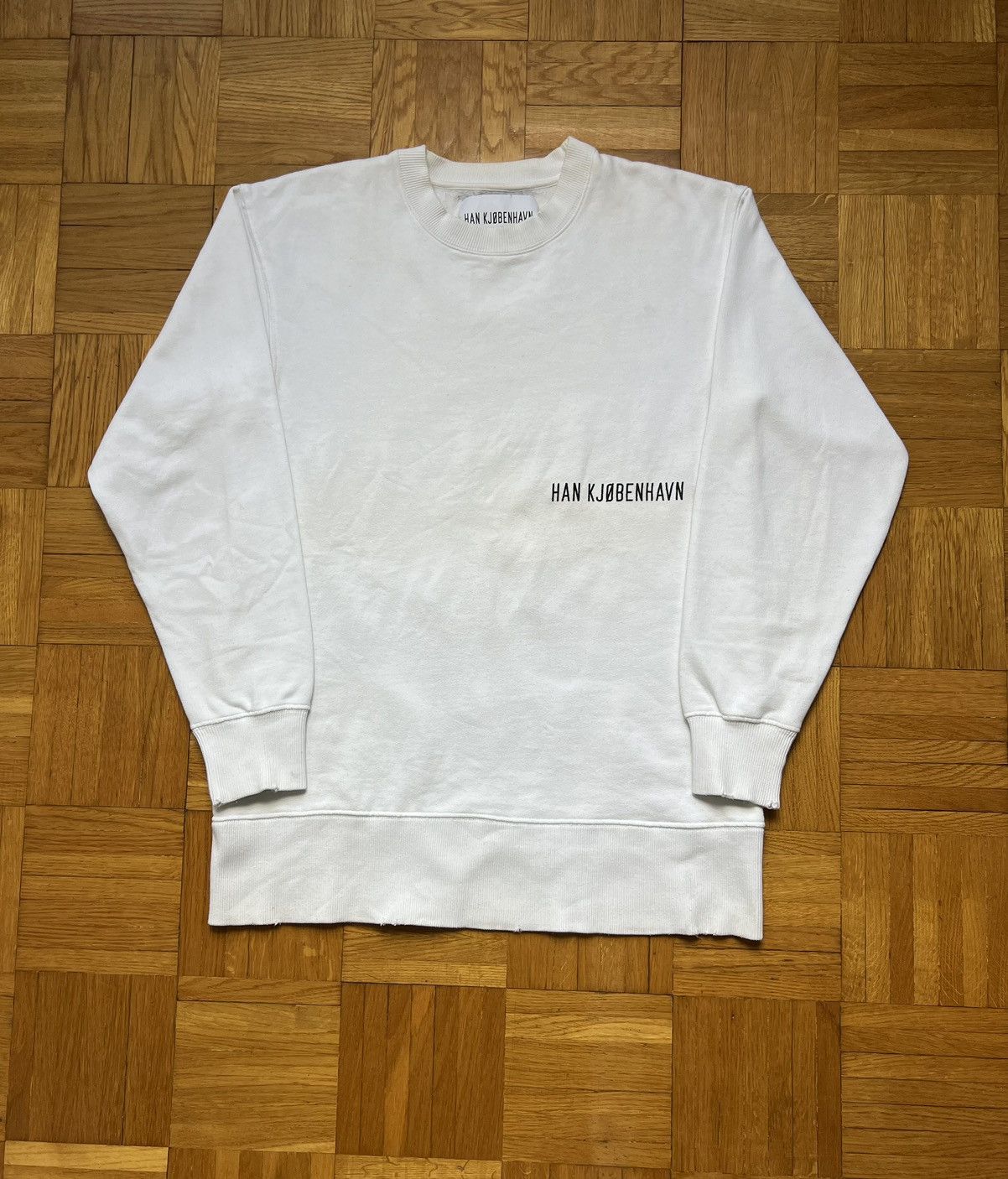 Han Kjobenhavn Sweatshirt Han Kjobenhavn logo white crewneck Size US M / EU 48-50 / 2 - 1 Thumbnail
