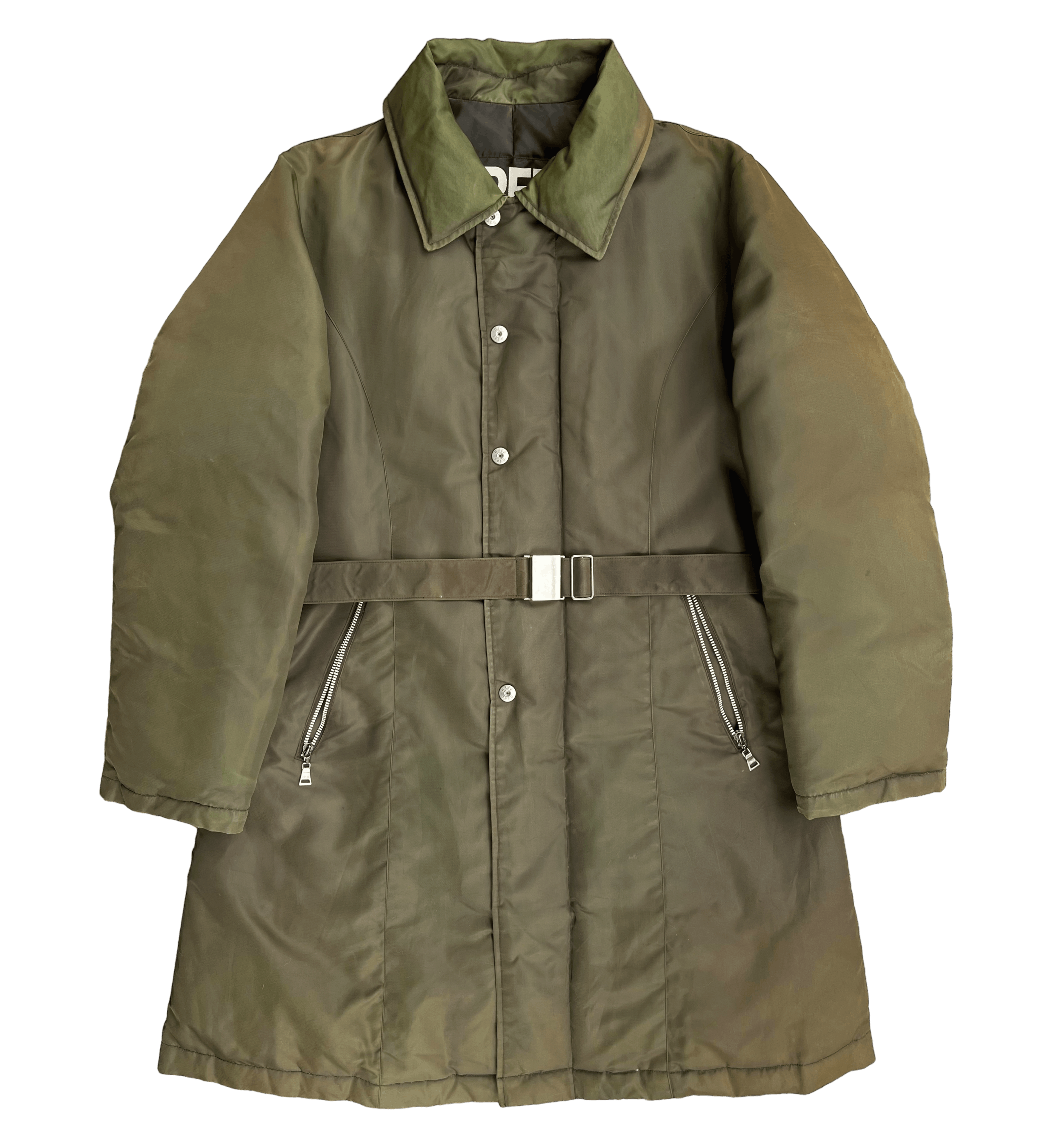 image of Ppfm 1996 Nylon Puffer Coat in Olive, Men's (Size Large)