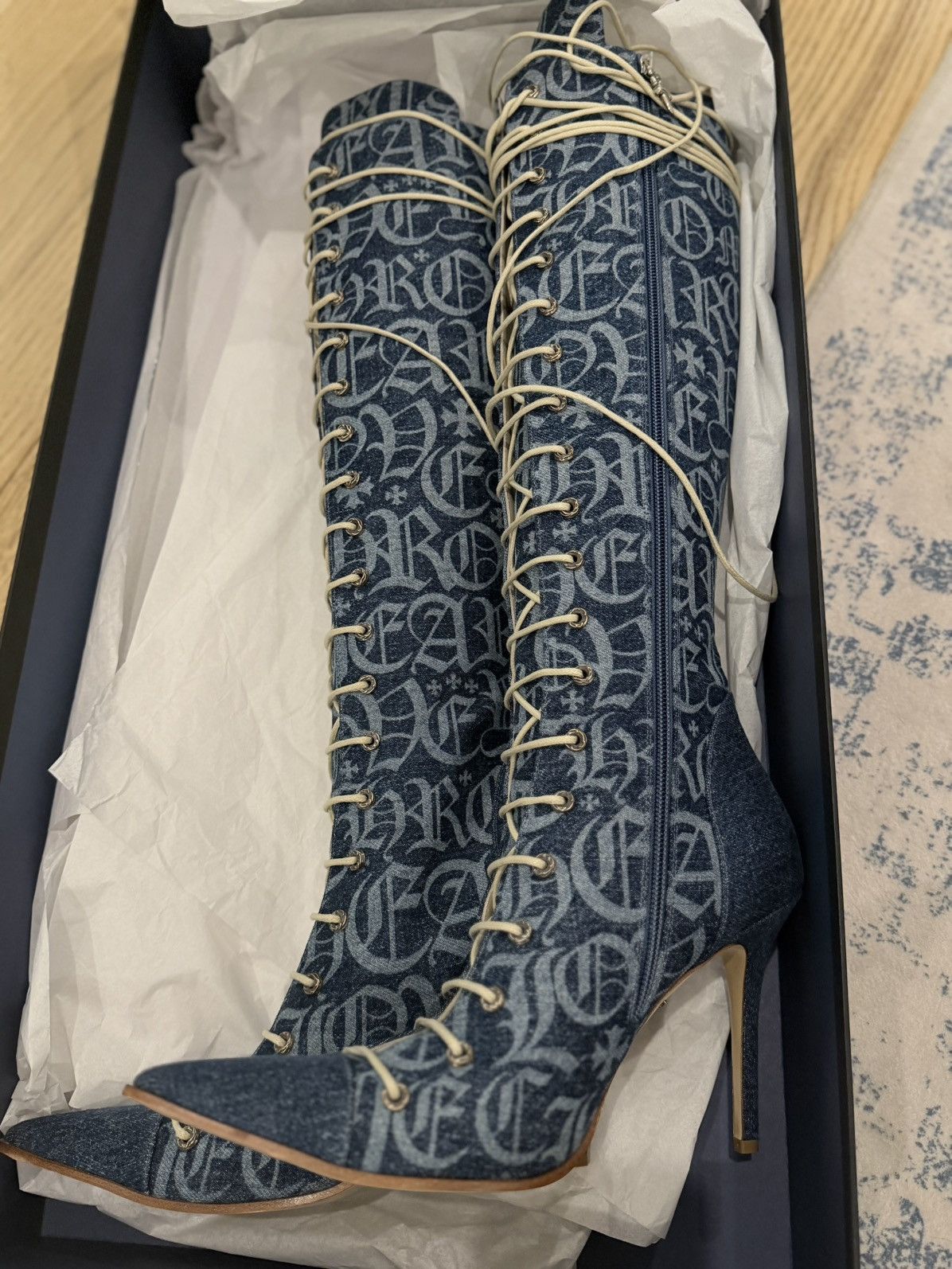 Chrome Hearts Chrome hearts denim boots Size US 9 / IT 39 - 2 Thumbnail