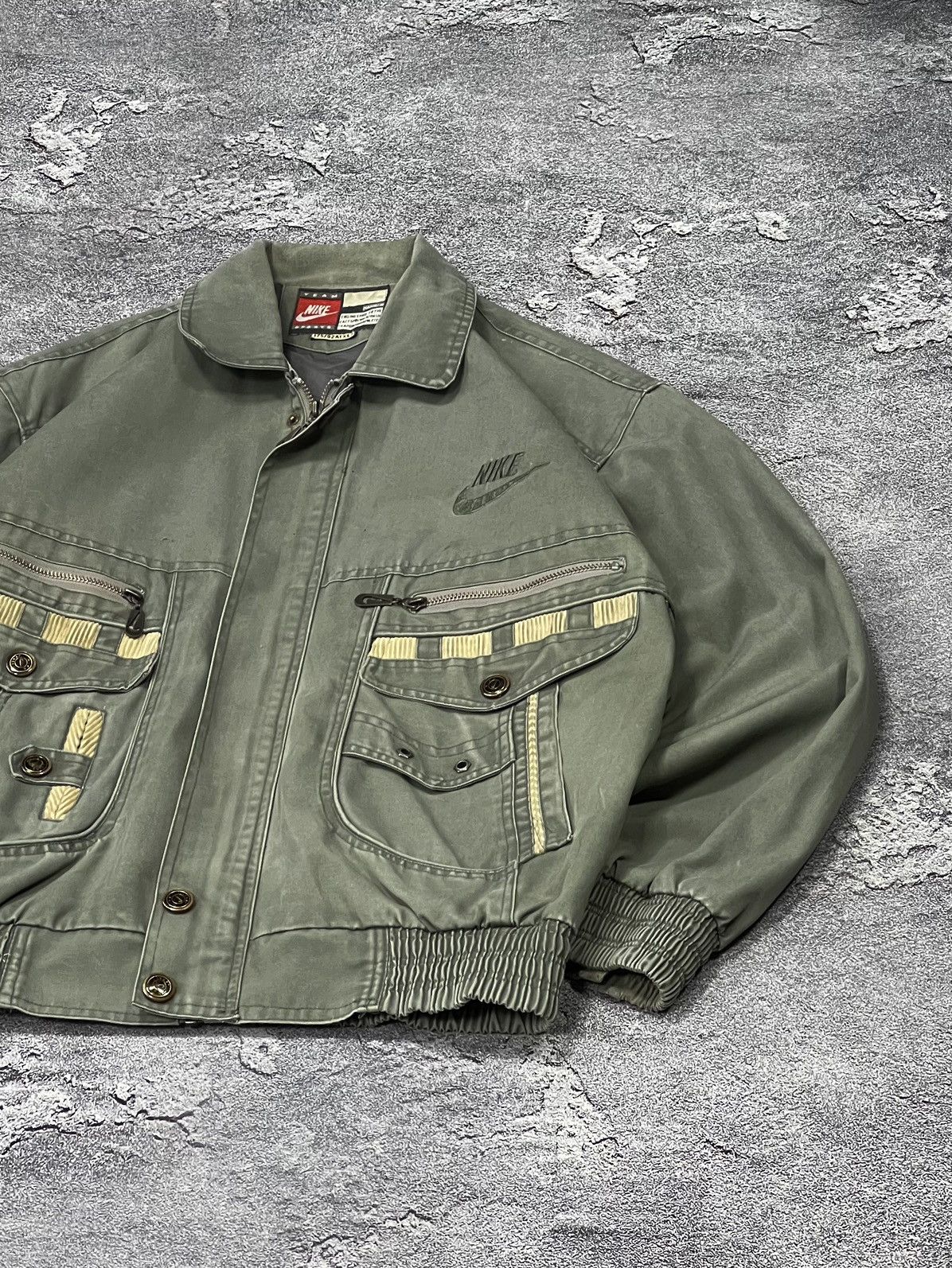 Nike × Vintage Vintage rare bomber faded jacket Nike Size US M / EU 48-50 / 2 - 8 Thumbnail