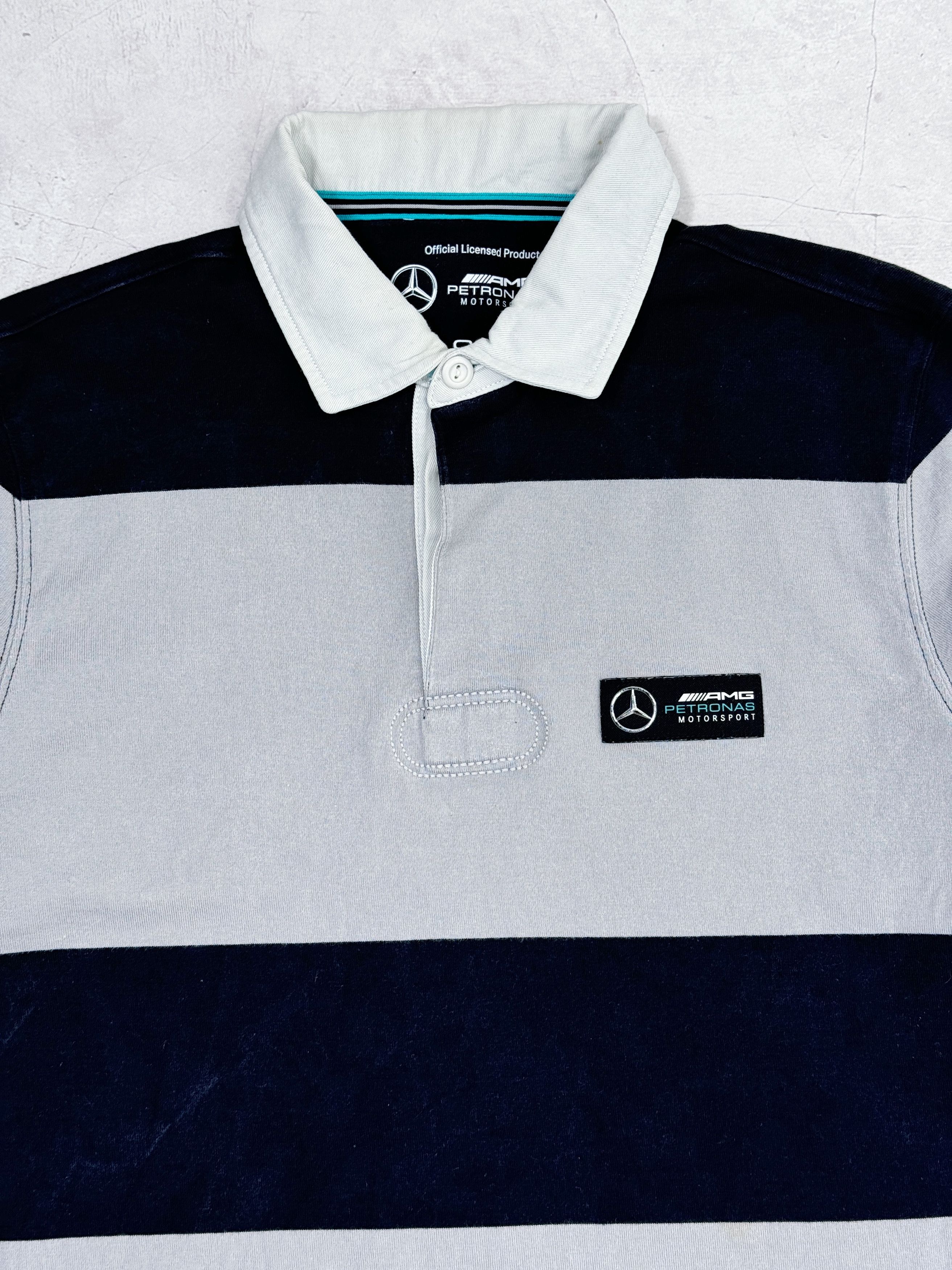 Formula 1 × Mercedes-Benz Mercedes AMG Petronas Rugby Shirt Formula1 Team 2020 Striped Size US S / EU 44-46 / 1 - 5 Thumbnail