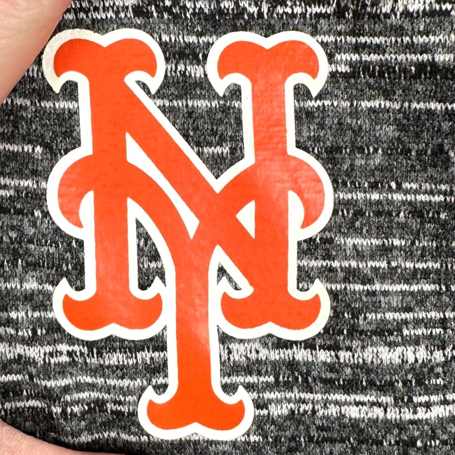 Logo 7 Majestic New York Mets Quarter-Zip Pullover Sweatshirt Mens M Gray Space Dye Logo Zip Pocket Mock Neck Fleece Lightweight Size US M / EU 48-50 / 2 - 5 Thumbnail