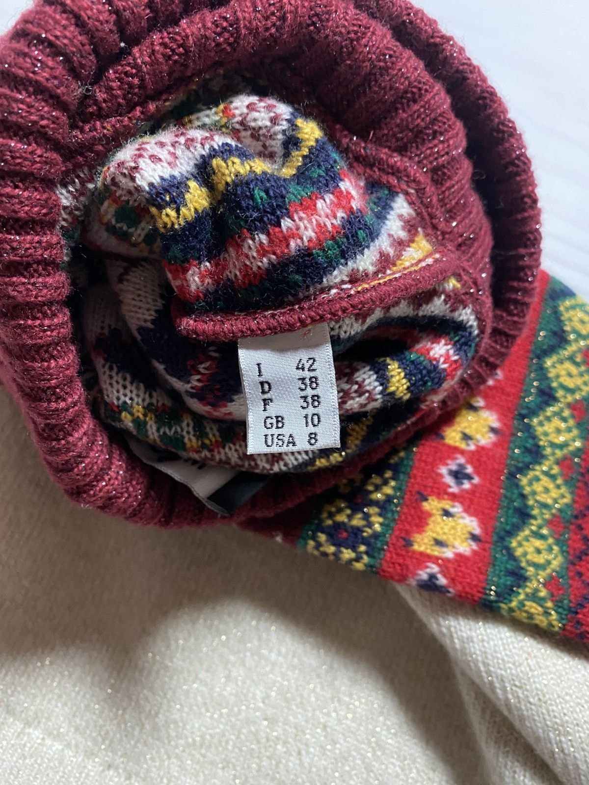 Boutique Moschino Rare Boutique Moschino Multicolour Logo knit wool sweater Size S / US 4 / IT 40 - 13 Thumbnail