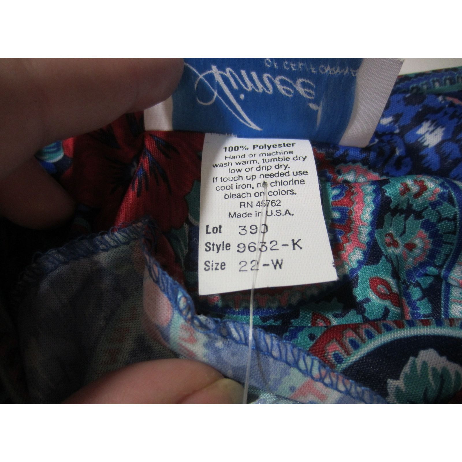 Vintage Vintage Aimee of California Floral Button-Up Blouse 22W Size XXL / US 16-18 / IT 52-54 - 9 Thumbnail