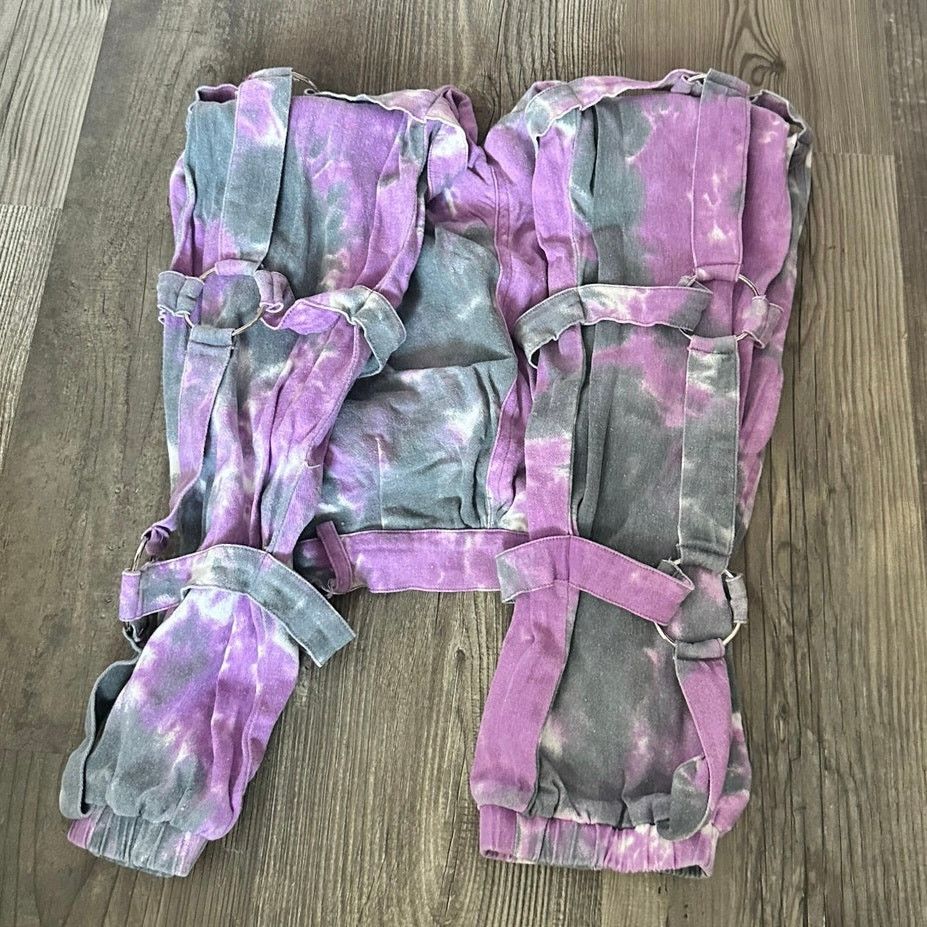 Dolls Kill dolls kill hot & delicious purple gray tie dye pants Size 28" / US 6 / IT 42 - 3 Thumbnail