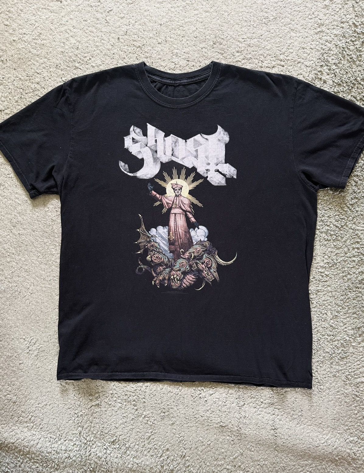 Band Tees © 2018 Ghost Band black metal Rock Black faded Tee t shirt Size US XL / EU 56 / 4 - 1 Thumbnail