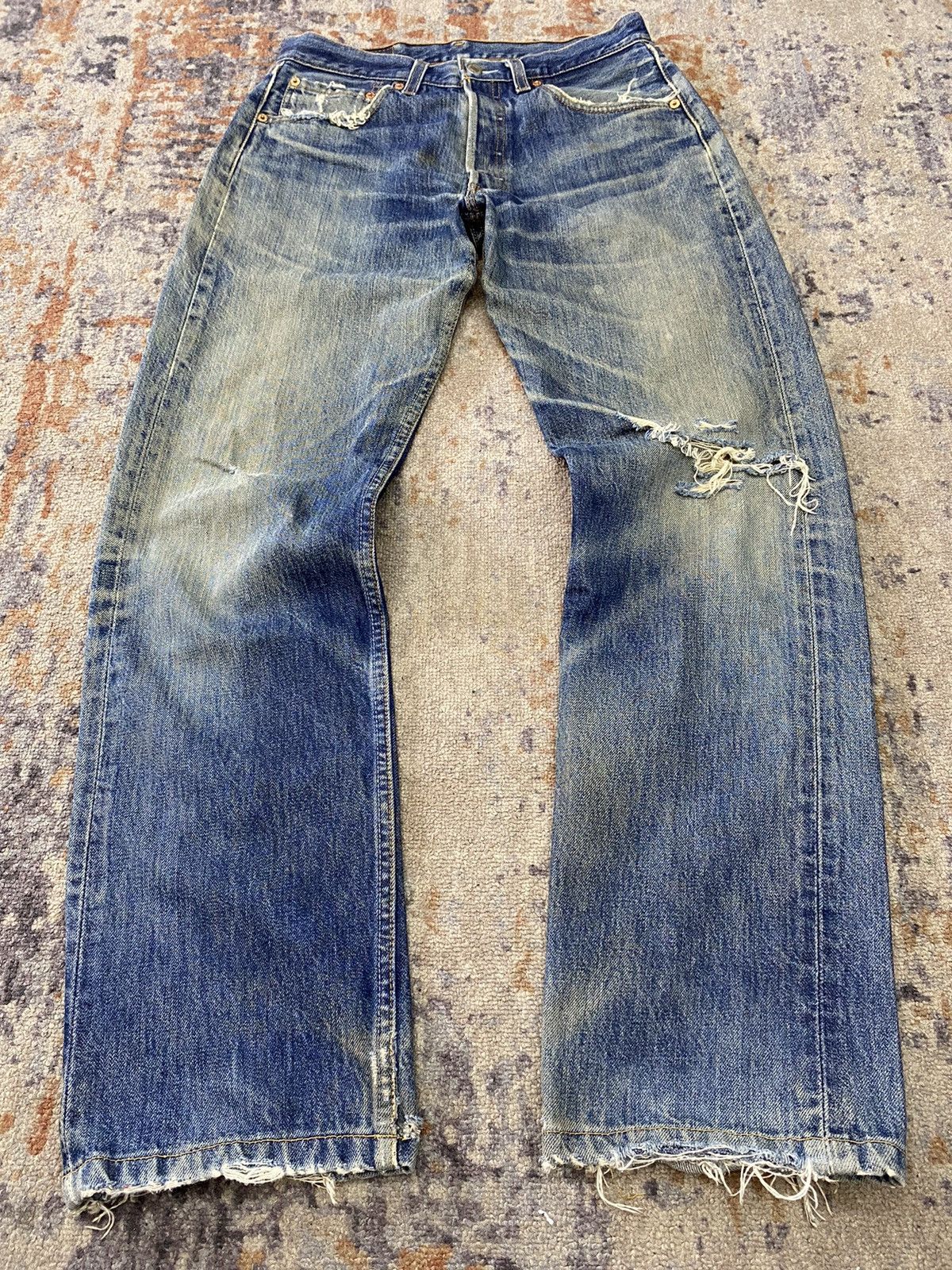 Jean × Levi's Levis mudwash faded distressed jeans pant 29x30 Size US 29 - 5 Thumbnail