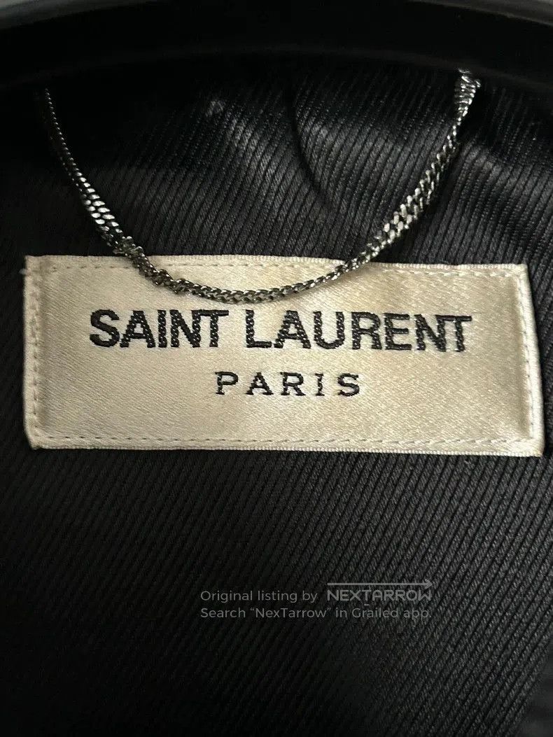 Saint Laurent Paris Saint Laurent Silver Chain Bomber Jacket. Size US M / EU 48-50 / 2 - 2 Thumbnail