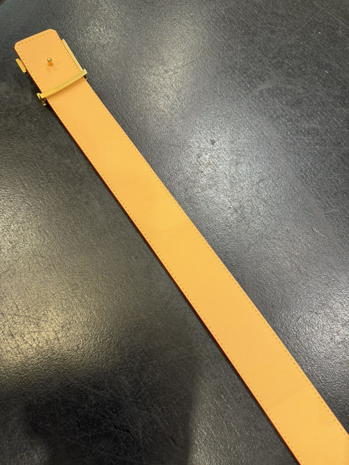Louis Vuitton Louis Vuitton Monogram Belt - Gold/Red Size 40 - 6 Thumbnail