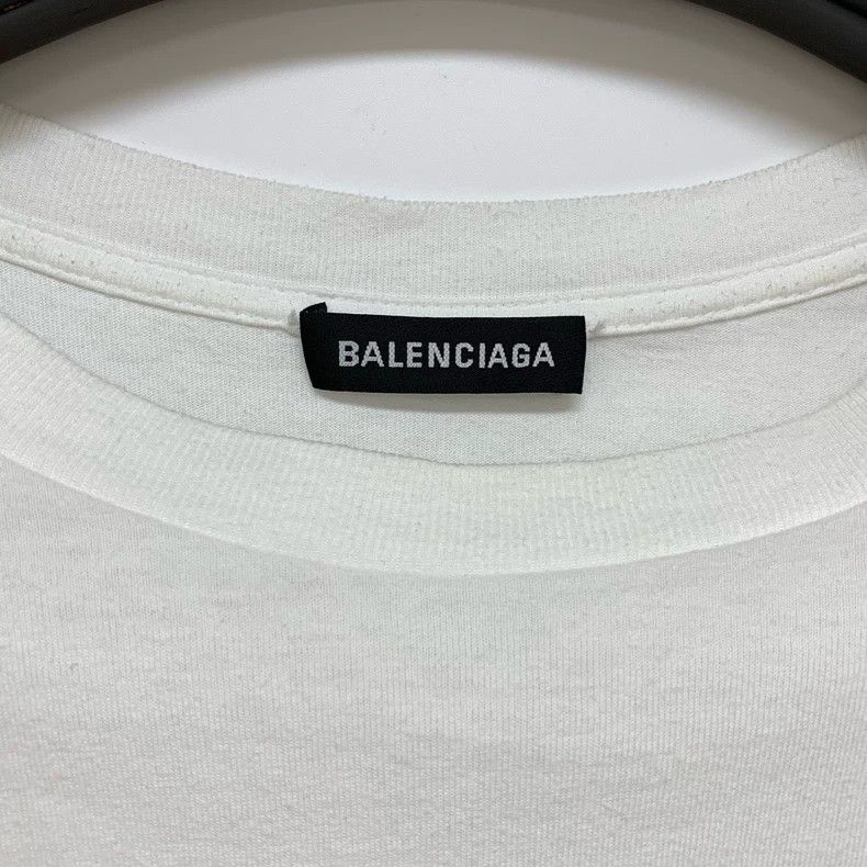 Balenciaga Balenciaga White Short Sleeve, Size S, Classic Script Logo Size US S / EU 44-46 / 1 - 3 Thumbnail