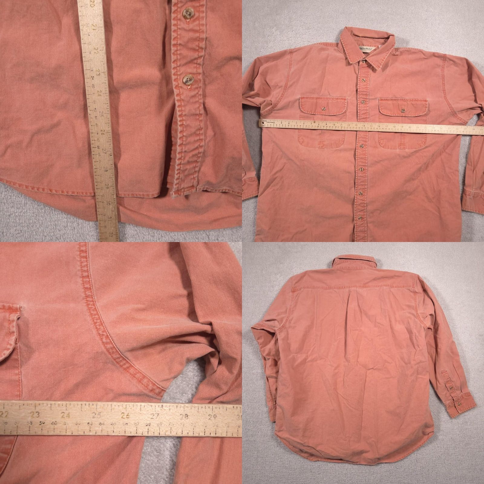 Vintage Gander Mountain Shirt Mens 2XL Orange Solid Button Front Long Sleeve Outdoor Size US XXL / EU 58 / 5 - 8 Thumbnail