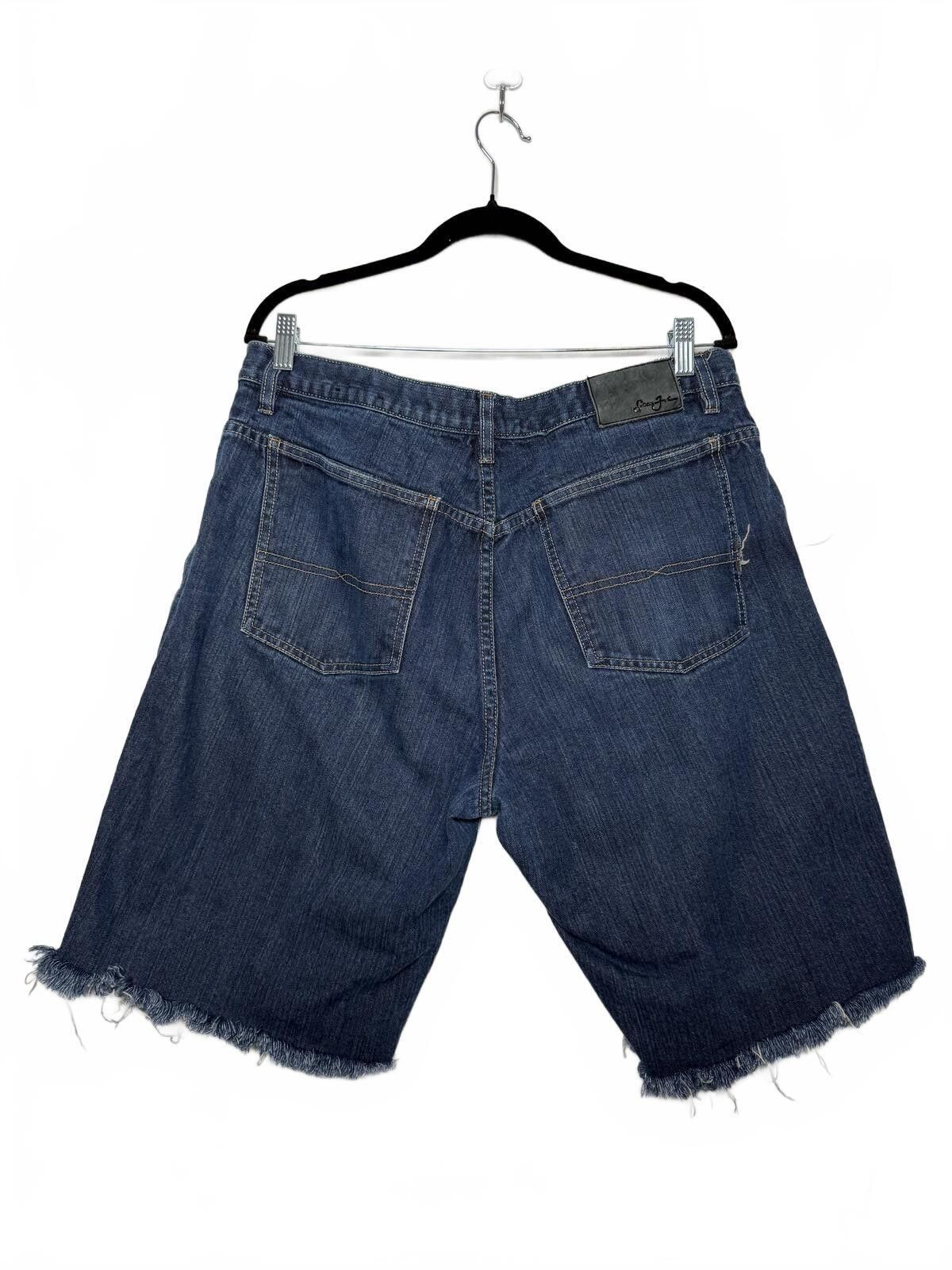 Sean John Sean John Denim Shorts with Frayed Hem Size US 32 / EU 48 - 4 Thumbnail
