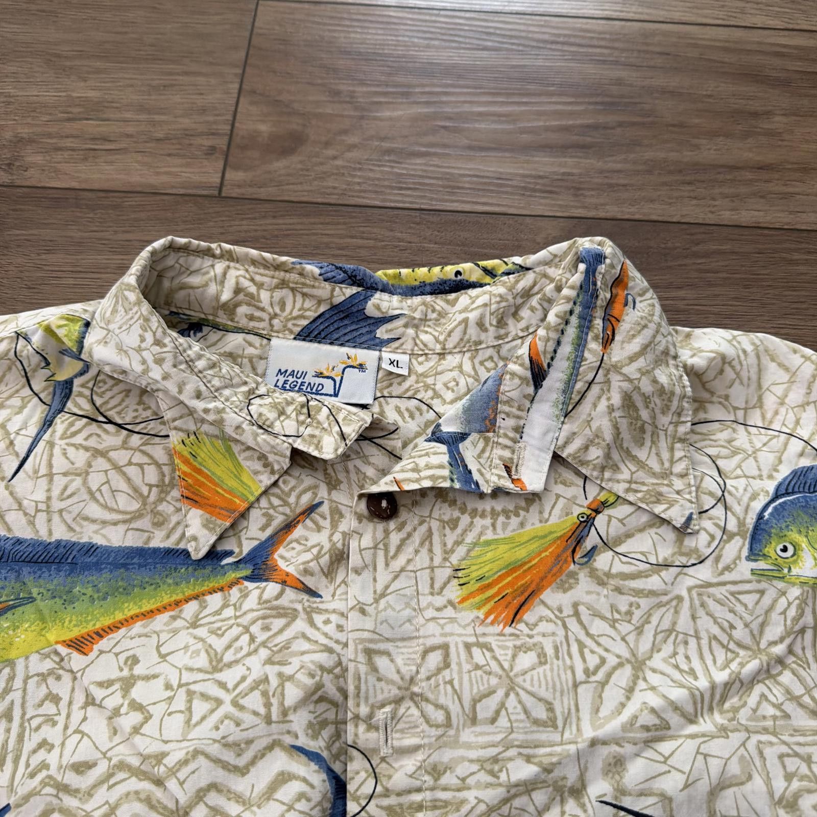 Other Vintage 90s Maui Legend Hawaiian Fishing Art Fish Shirt XL Size US XL / EU 56 / 4 - 2 Thumbnail