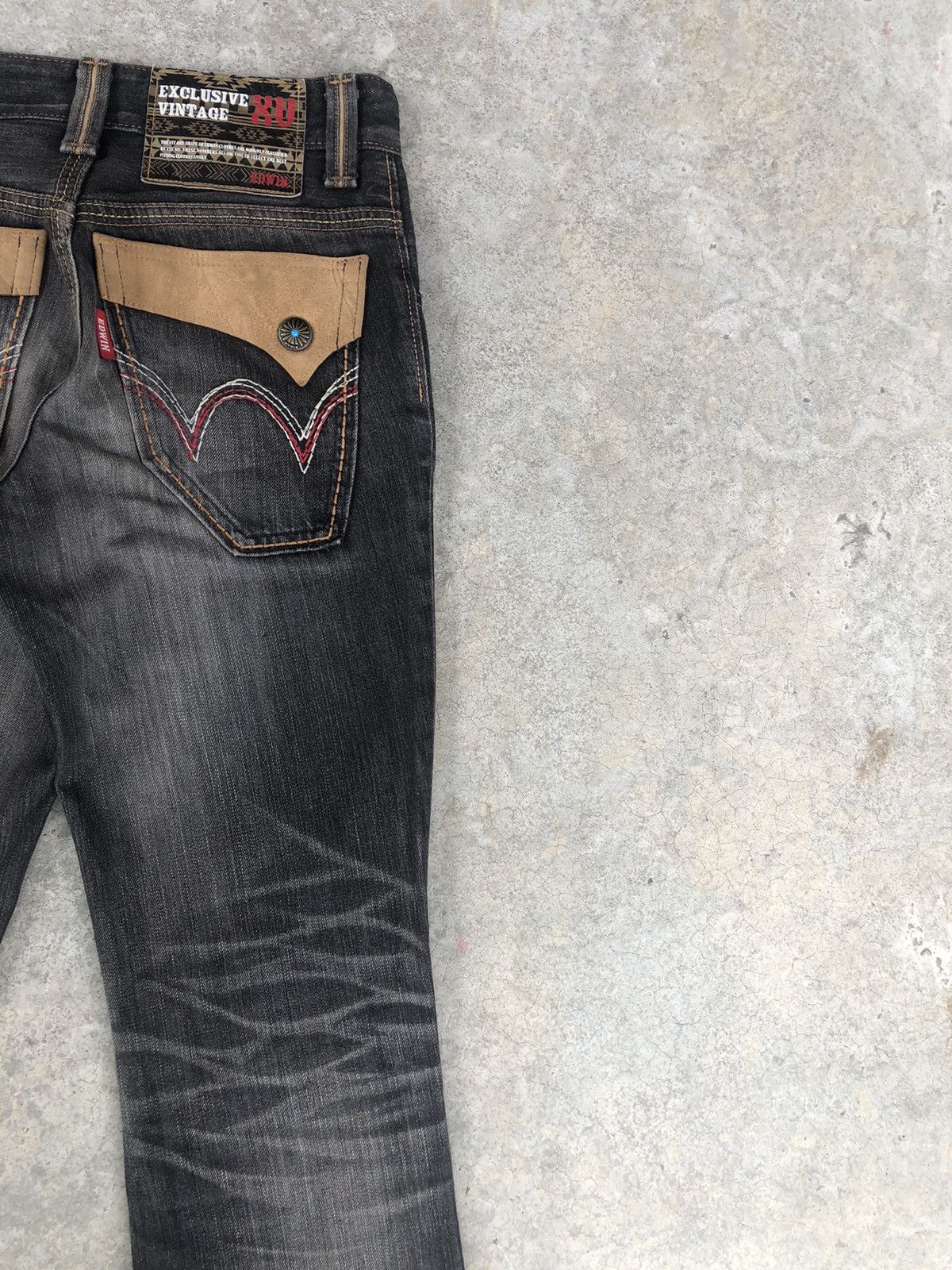 If Six Was Nine Japanese Edwin XV Flared Jeans Distressed Navajo Style Size US 28 / EU 44 - 9 Thumbnail