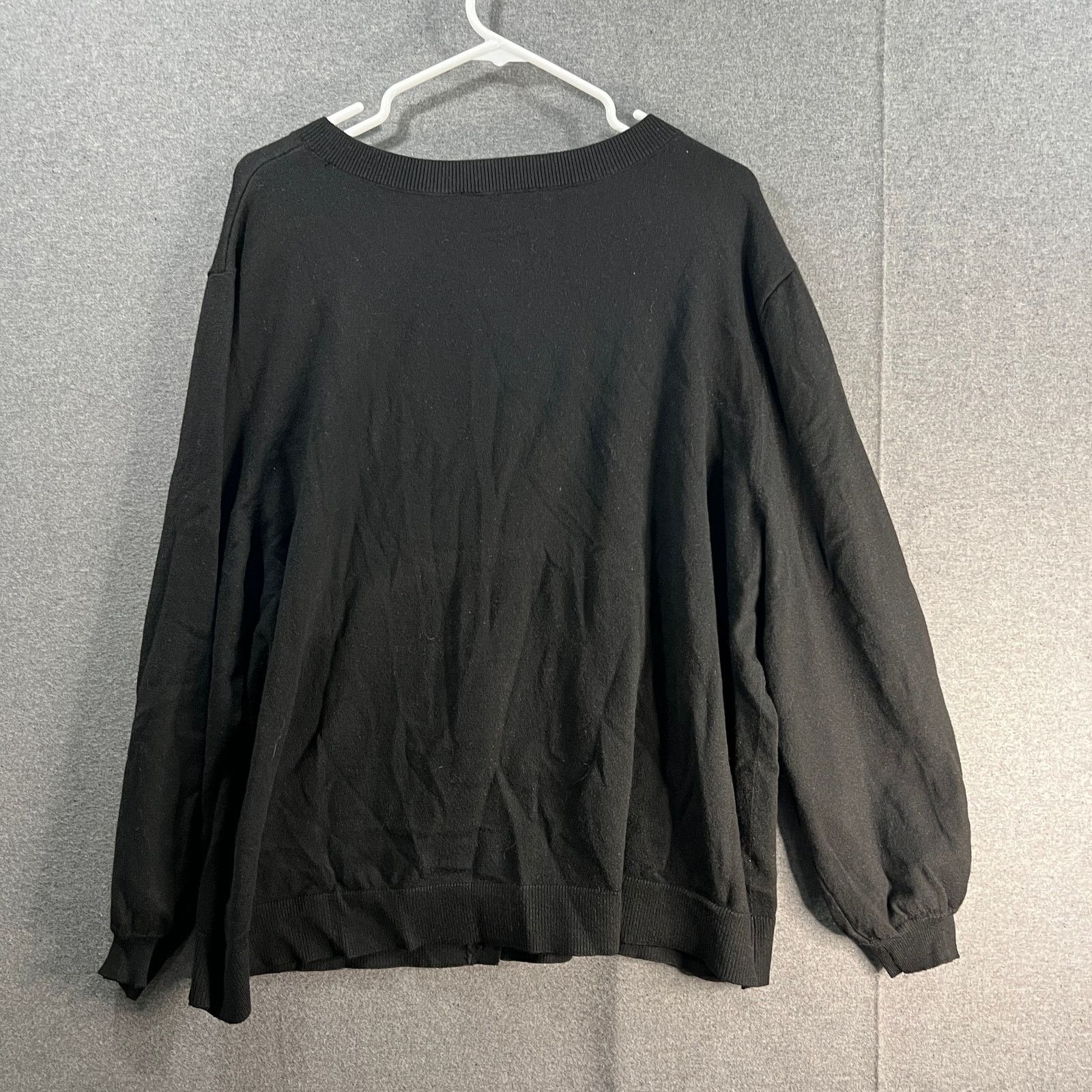 Other Girl With Curves Novelty Sueater Cardigan Black, Size 1X Size XL / US 12-14 / IT 48-50 - 2 Thumbnail