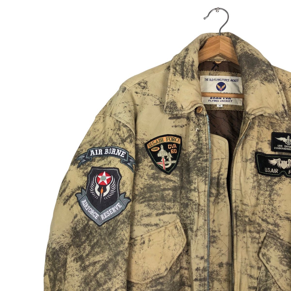 Bare Fox 🔥Vintage Leather Jacket Bare Fox Flying Jacket Big Logo Size US M / EU 48-50 / 2 - 7 Thumbnail