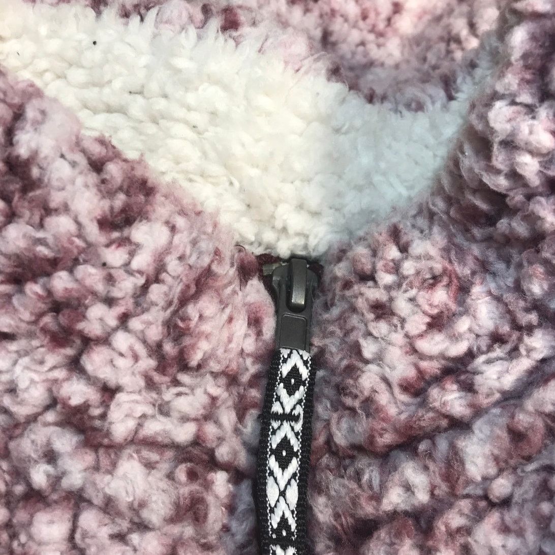 Other Time and Tru Burgundy Fleece Snow Tipped Sherpa Pullover L Size L / US 10 / IT 46 - 4 Thumbnail