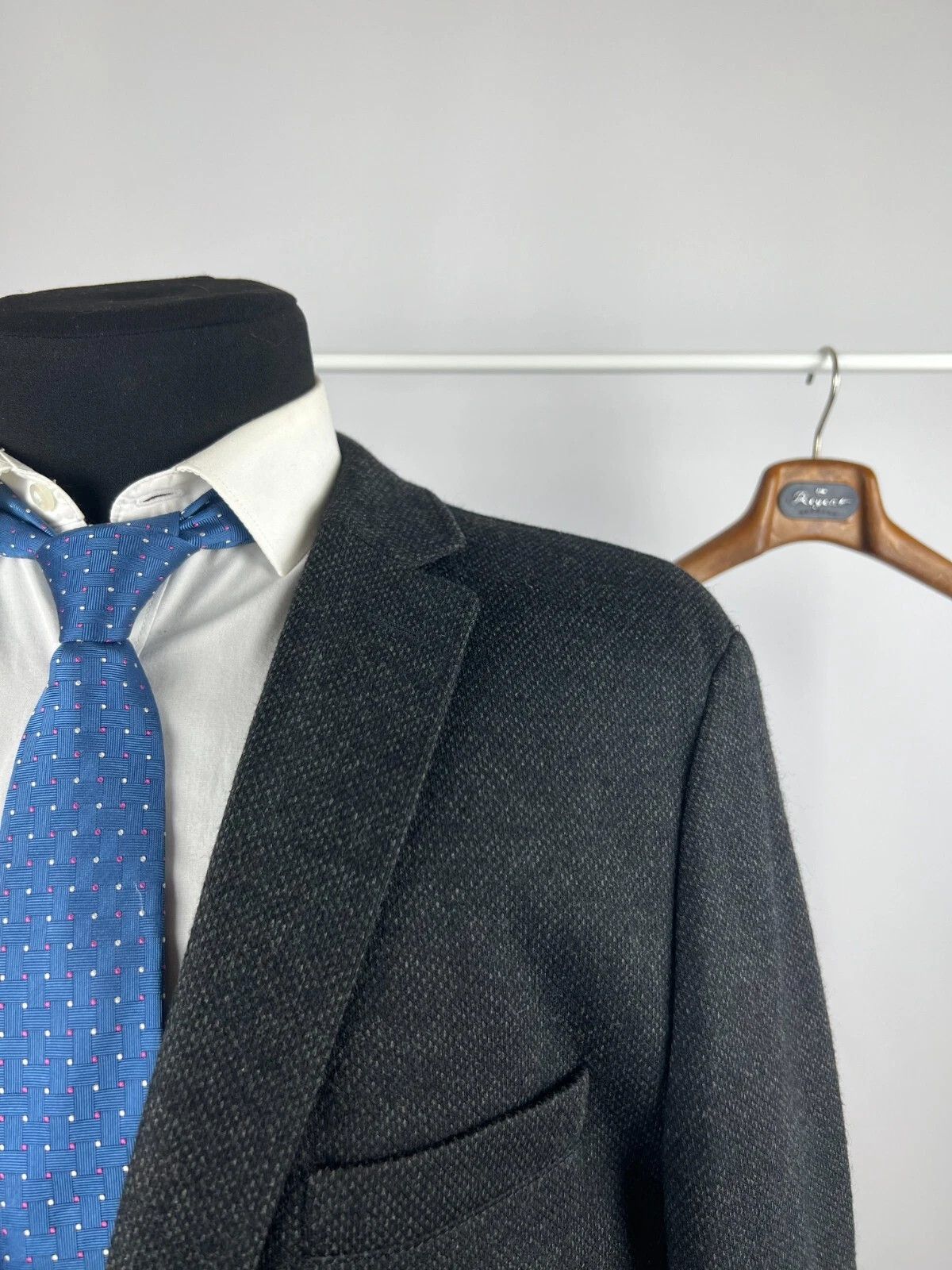 Hugo Boss Hugo Boss Men's Dark Gray Unlined Slim Fit Blazer Jacket Size 46R - 2 Thumbnail