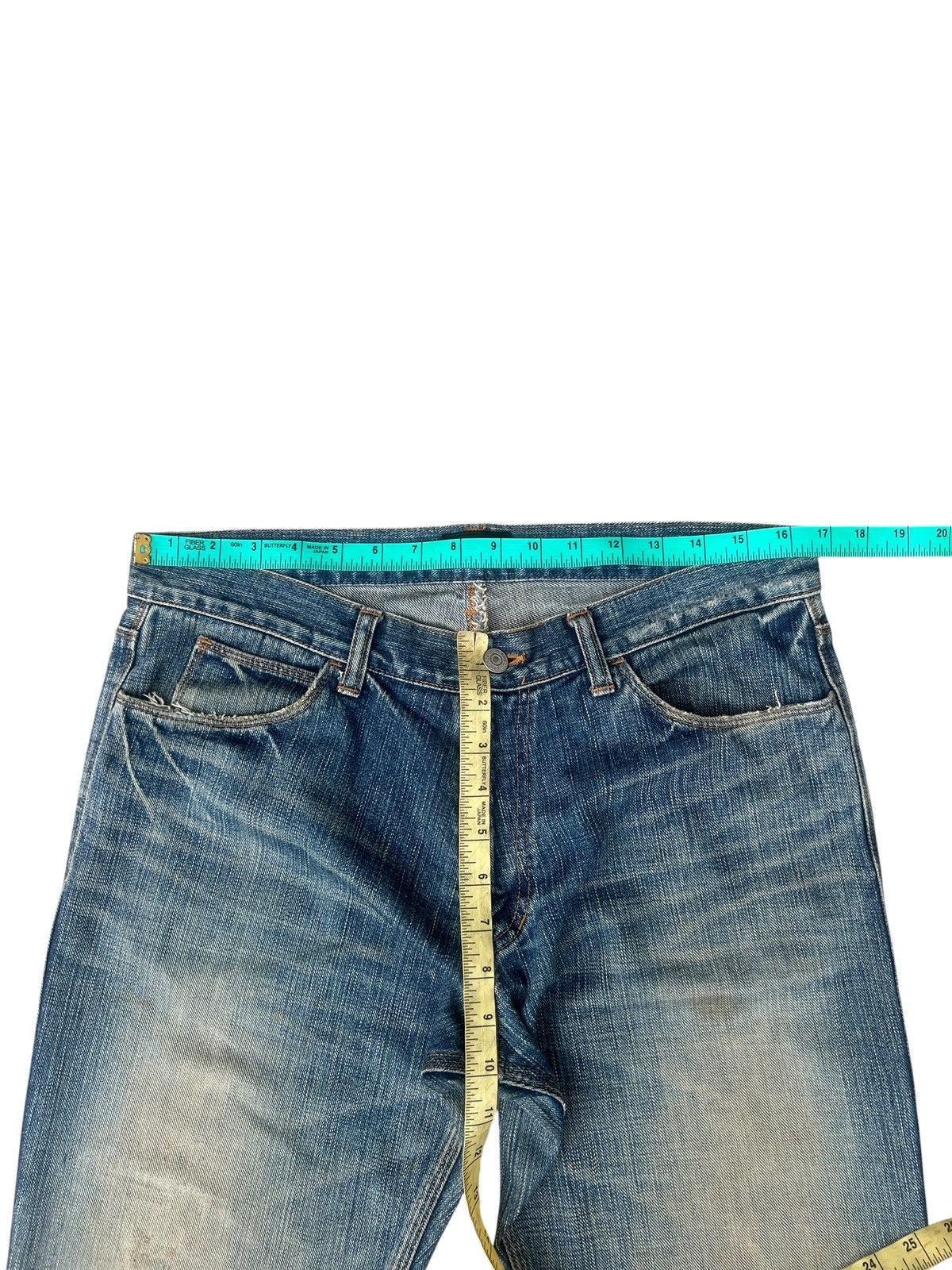 Beams Japan Vintage 90s Beams Japan Aging Dirty Mud Denim Flare Jeans Size US 32 / EU 48 - 4 Thumbnail