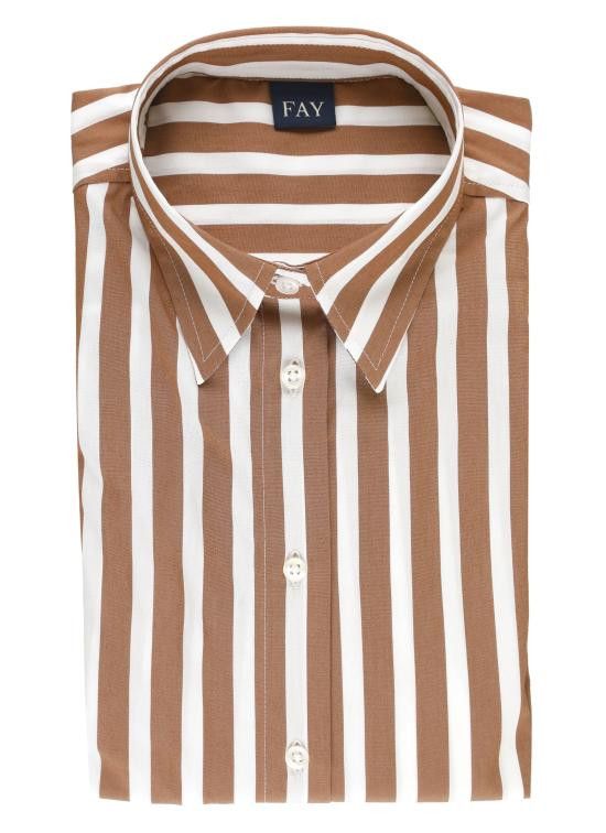 Fay FAY Women Shirts NCWA150568SXBH S003 Brown Size S / US 4 / IT 40 - 1 Thumbnail