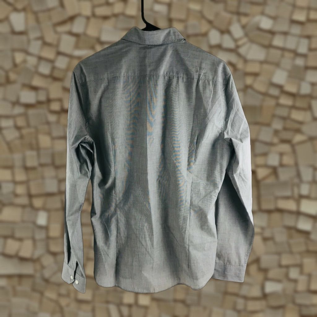H&M H&M Button Up Shirt Long Sleeve Gray White Slim Fit Size Medium Mens Size US M / EU 48-50 / 2 - 1 Thumbnail