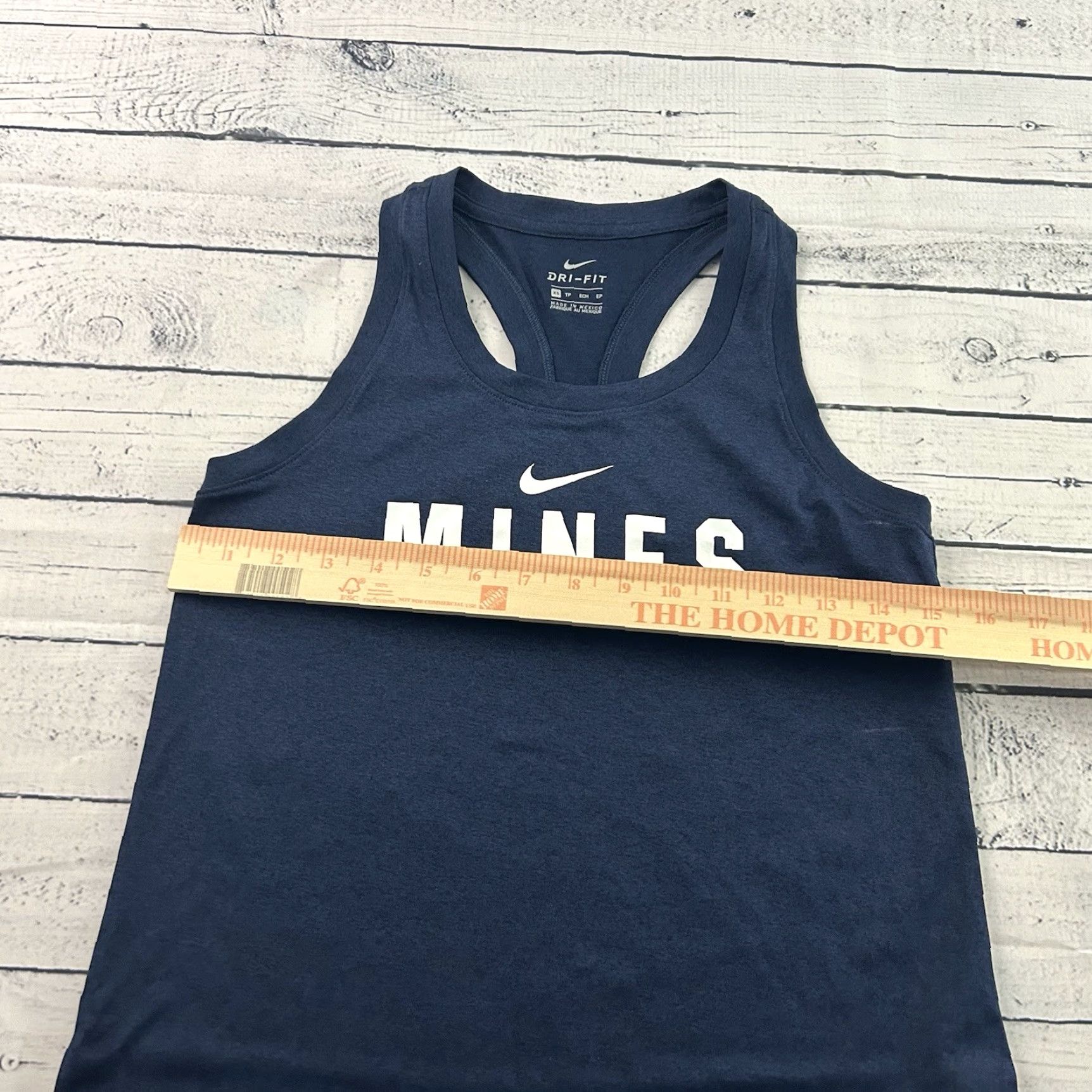 Nike Nike Dri-Fit Colorado School Of Mines Racerback Running Tank Top Women's XS Blue Size XS / US 0-2 / IT 36-38 - 4 Thumbnail