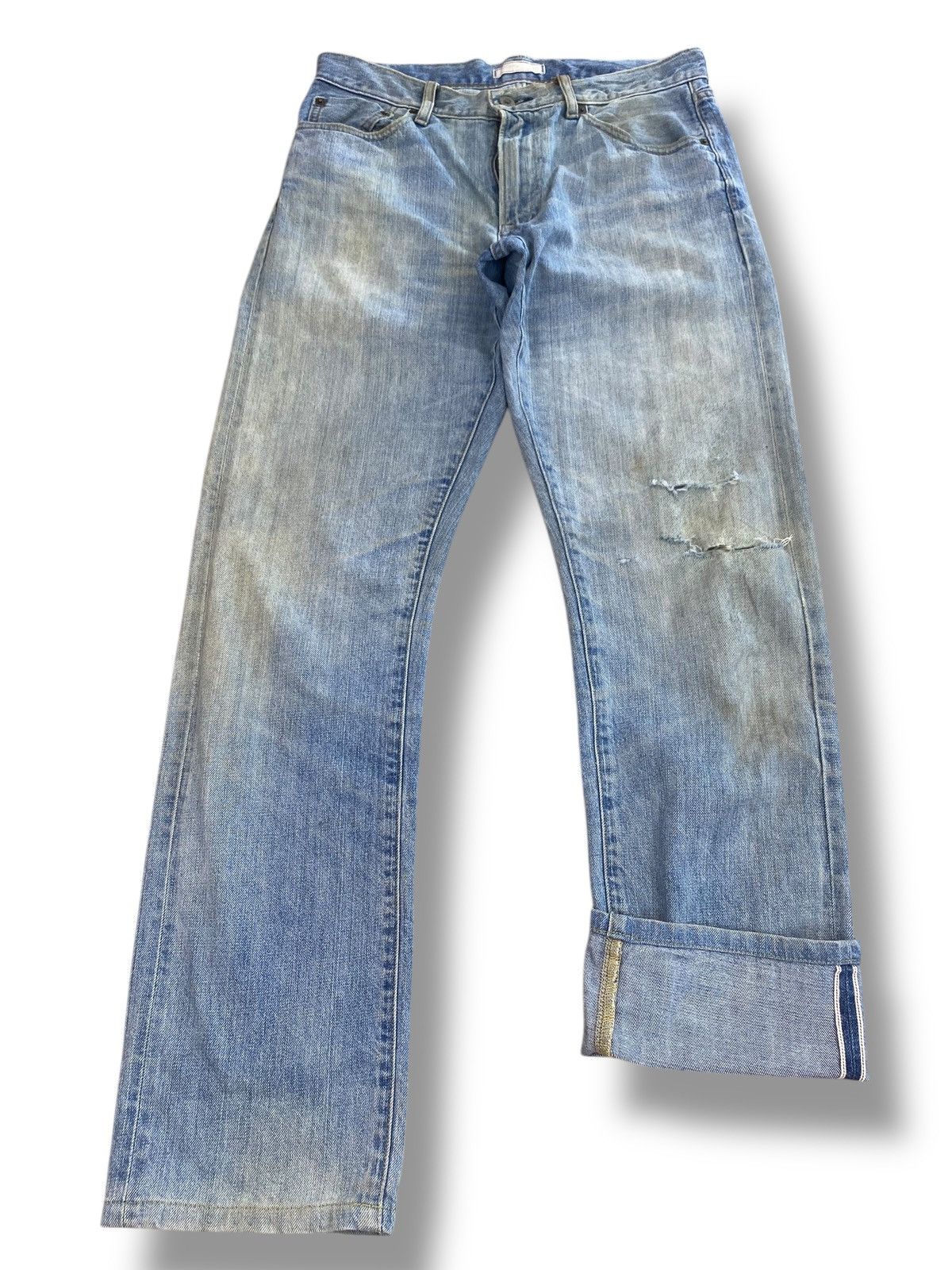Uniqlo Uniqlo Faded Mud Wash Style Selvedge Jeans Size US 32 / EU 48 - 1 Thumbnail