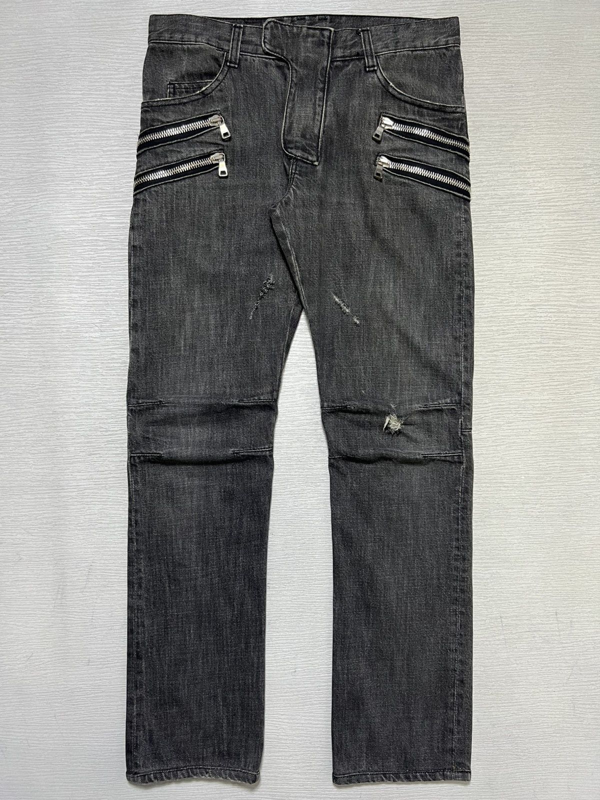 Balmain Balmain x Christophe Decarnin Multizip Pocket Distress
