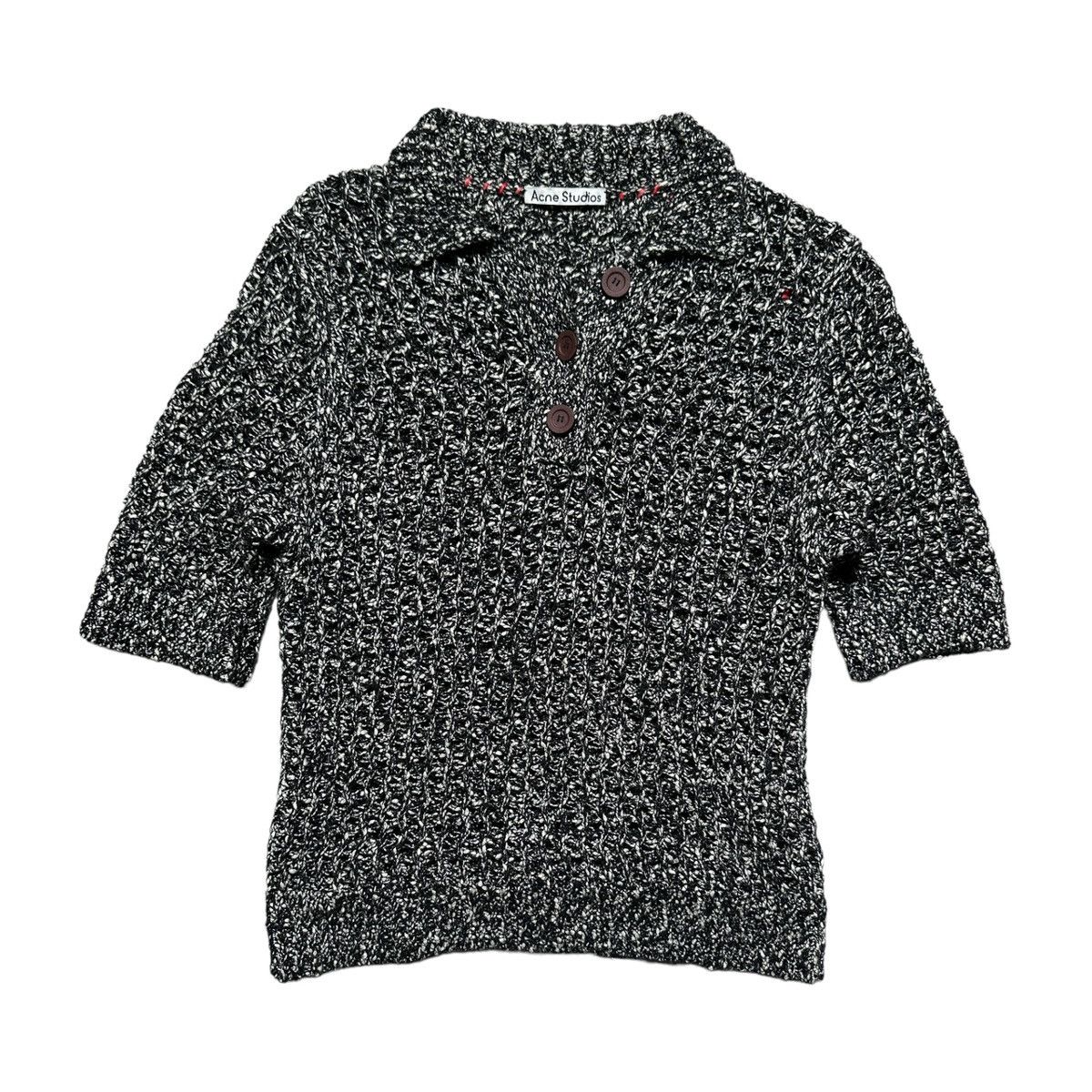 Acne Studios Woven knit polo Size US L / EU 52-54 / 3 - 1 Thumbnail