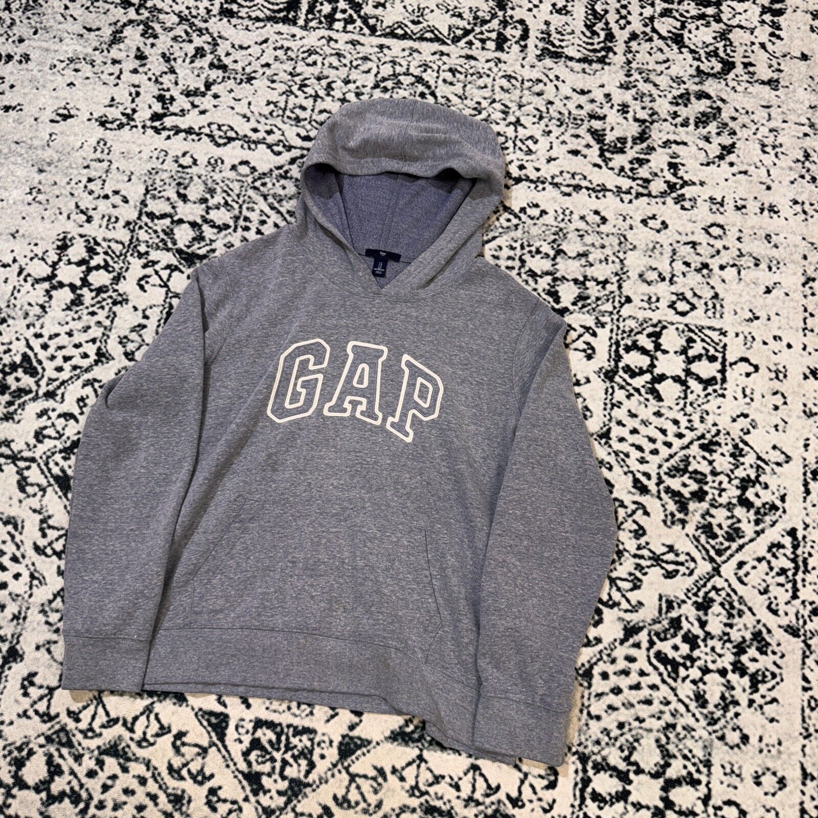 Gap × Vintage Vintage Gap Unisex Gray Cotton Hoodie Size L Y2K 90s Size US L / EU 52-54 / 3 - 2 Thumbnail