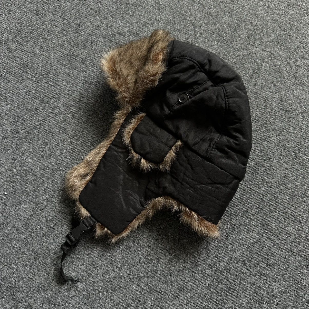 20471120 VTG Travis Scott Style Faux Fur Ushanka Hat Cap Y2K 00s USA Size ONE SIZE - 3 Thumbnail