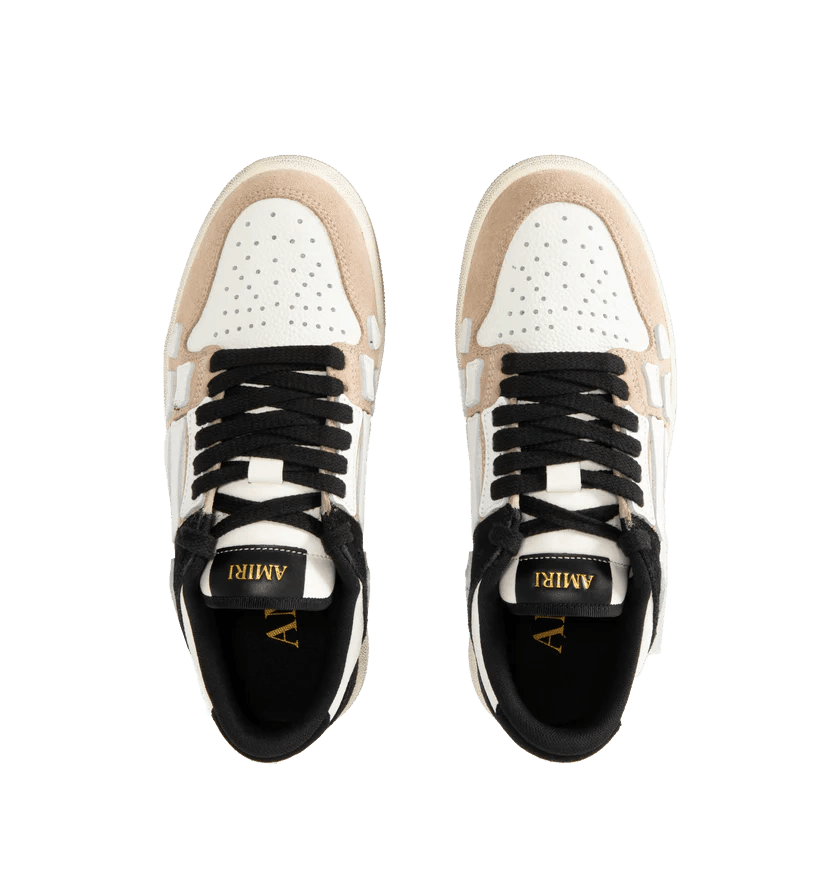 Amiri o1h1sh11225 Distressed Skel Top Low Sneaker in Black/White Size US 7 / EU 40 - 5 Thumbnail