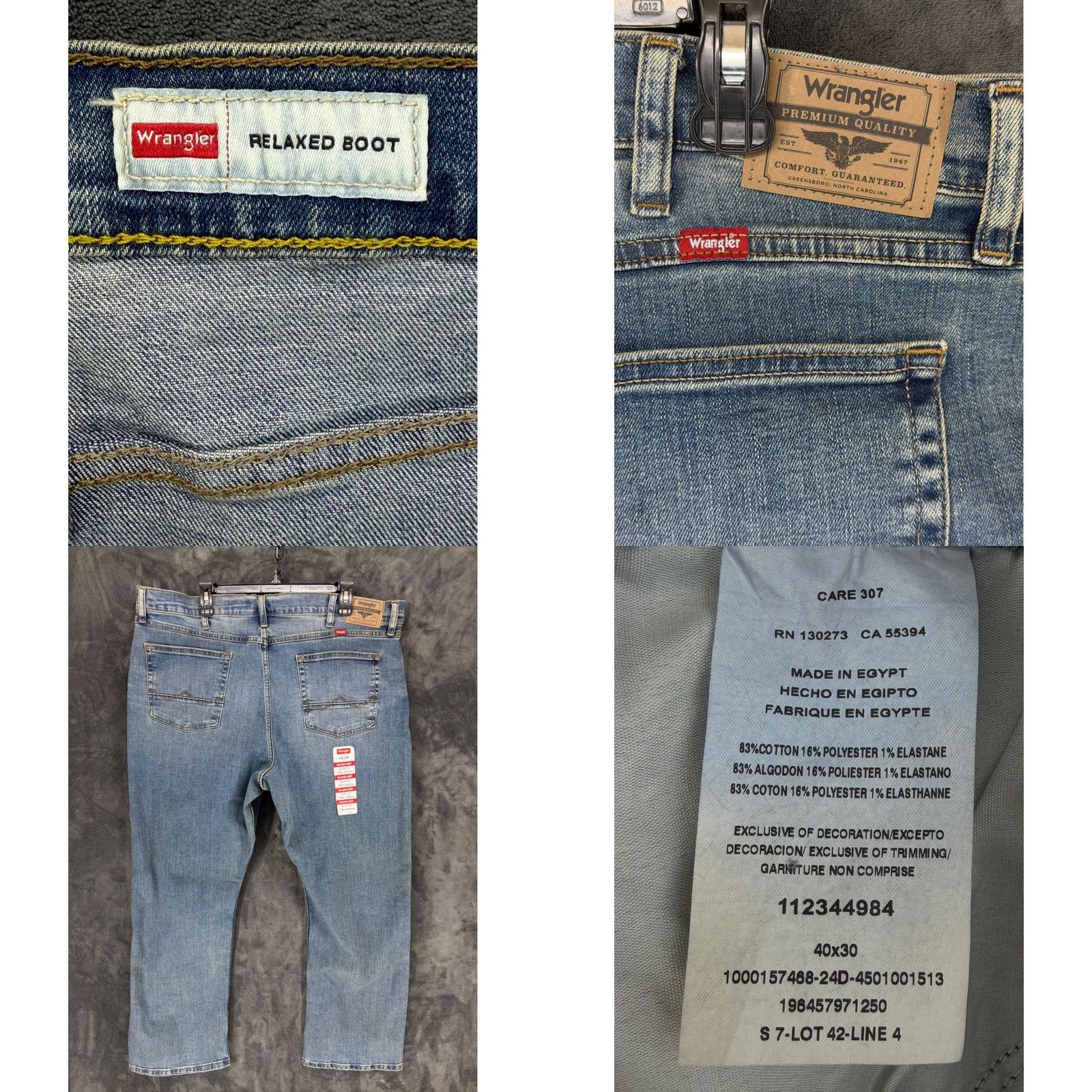 Wrangler Wrangler Five Star Premium Jeans Bootcut Mens Relaxed 40x30 Blue Denim Stretch Five Pocket Cowboy Modern Comfort尺 Size US 40 / EU 56 - 8 Thumbnail