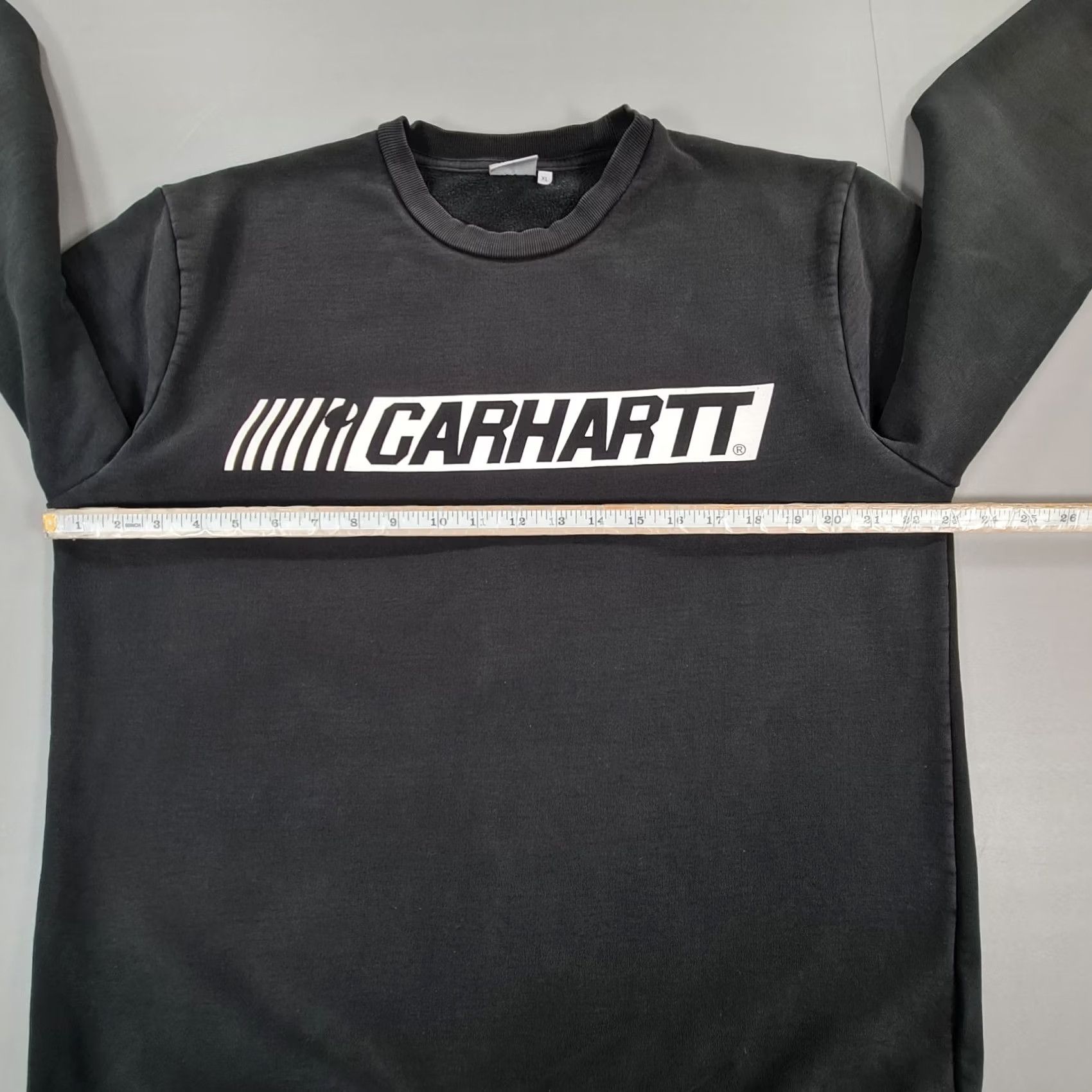 Carhartt Carhartt Mens Sweatshirt Black XL Big Logo Fleece Cart Sweater Size US XL / EU 56 / 4 - 5 Thumbnail
