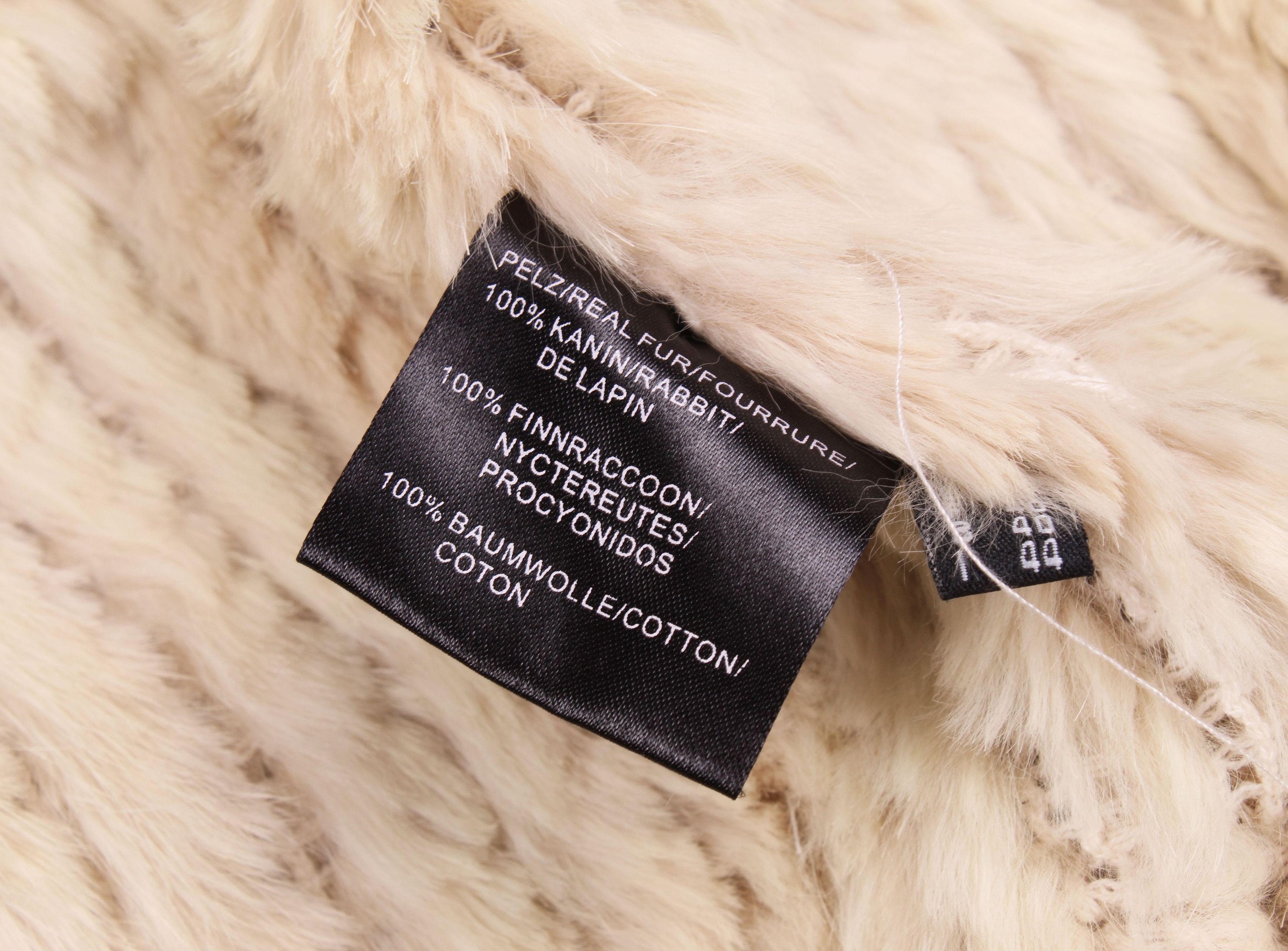 Designer × Vintage Vintage David Moore Y2K Mob Wife Rabbit Racoon Mix Fur Vest Size S / US 4 / IT 40 - 7 Thumbnail