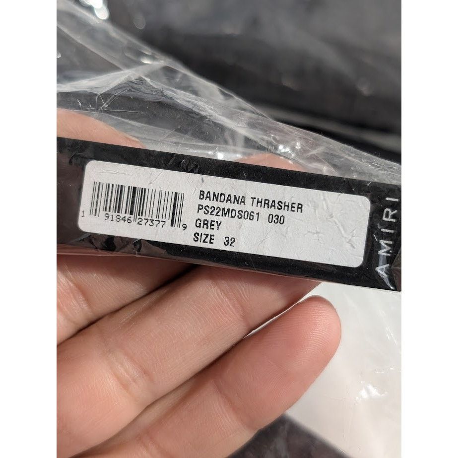 Amiri o1rshd1 Bandana Thrasher Jeans in Grey Size US 32 / EU 48 - 19 Thumbnail
