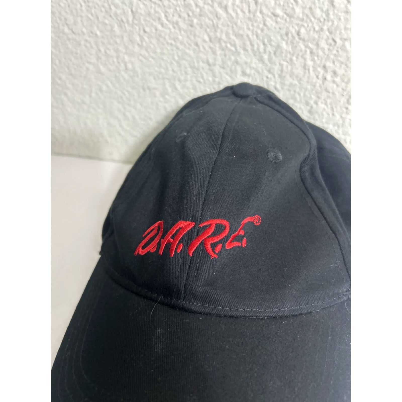 Vintage DARE Black Adjustable Strapback Hat Red Hook Loop User: DARE Black Adjustable Strapback Hat Red Hook Loop Size ONE SIZE - 5 Thumbnail