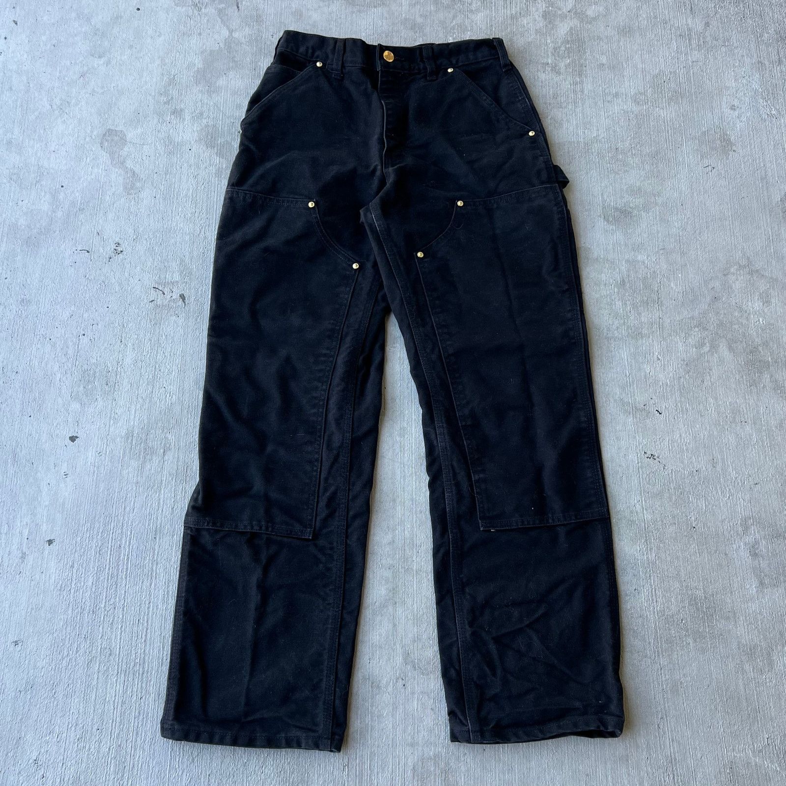 Carhartt × Vintage Carhartt black double knee work wear carpenter pants Size US 26 / EU 42 - 1 Thumbnail