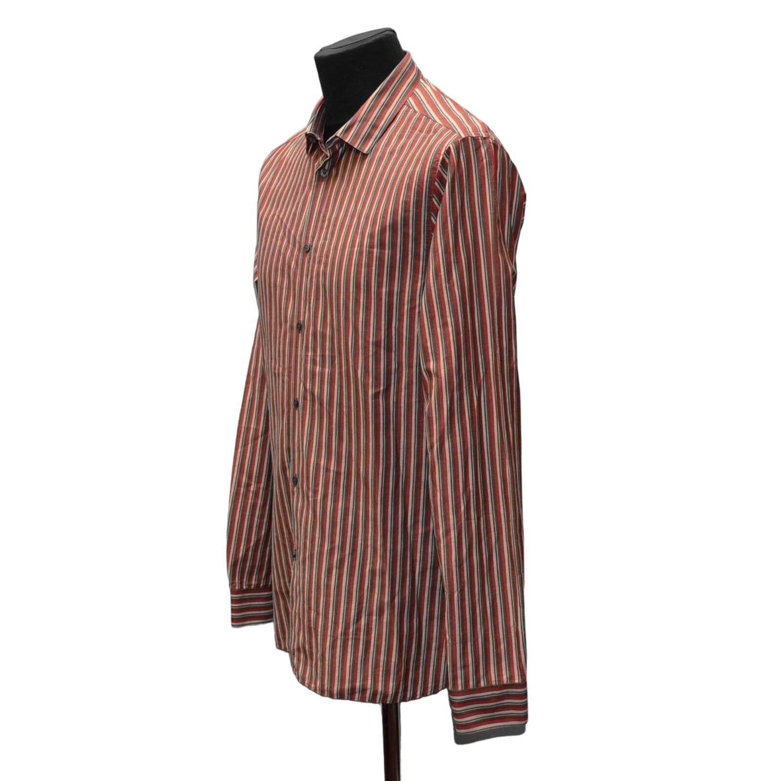 Burberry BURBERRY LONDON Re White Cotton Silk Striped Casual Shirt XL Size US XL / EU 56 / 4 - 2 Thumbnail