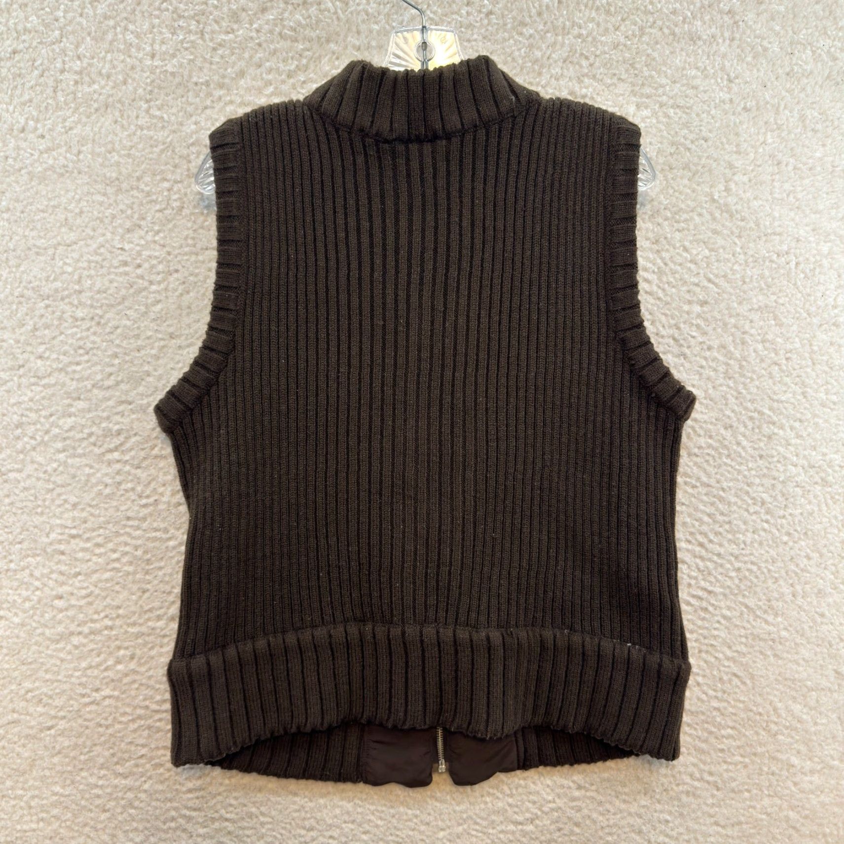 Vintage VINTAGE Y2K Puffer Vest Large Womens Brown Gorpcore Cyber Grunge Whimsigoth Vest Ladies L Brown Womens Grunge Whimsigoth Size L / US 10 / IT 46 - 2 Thumbnail