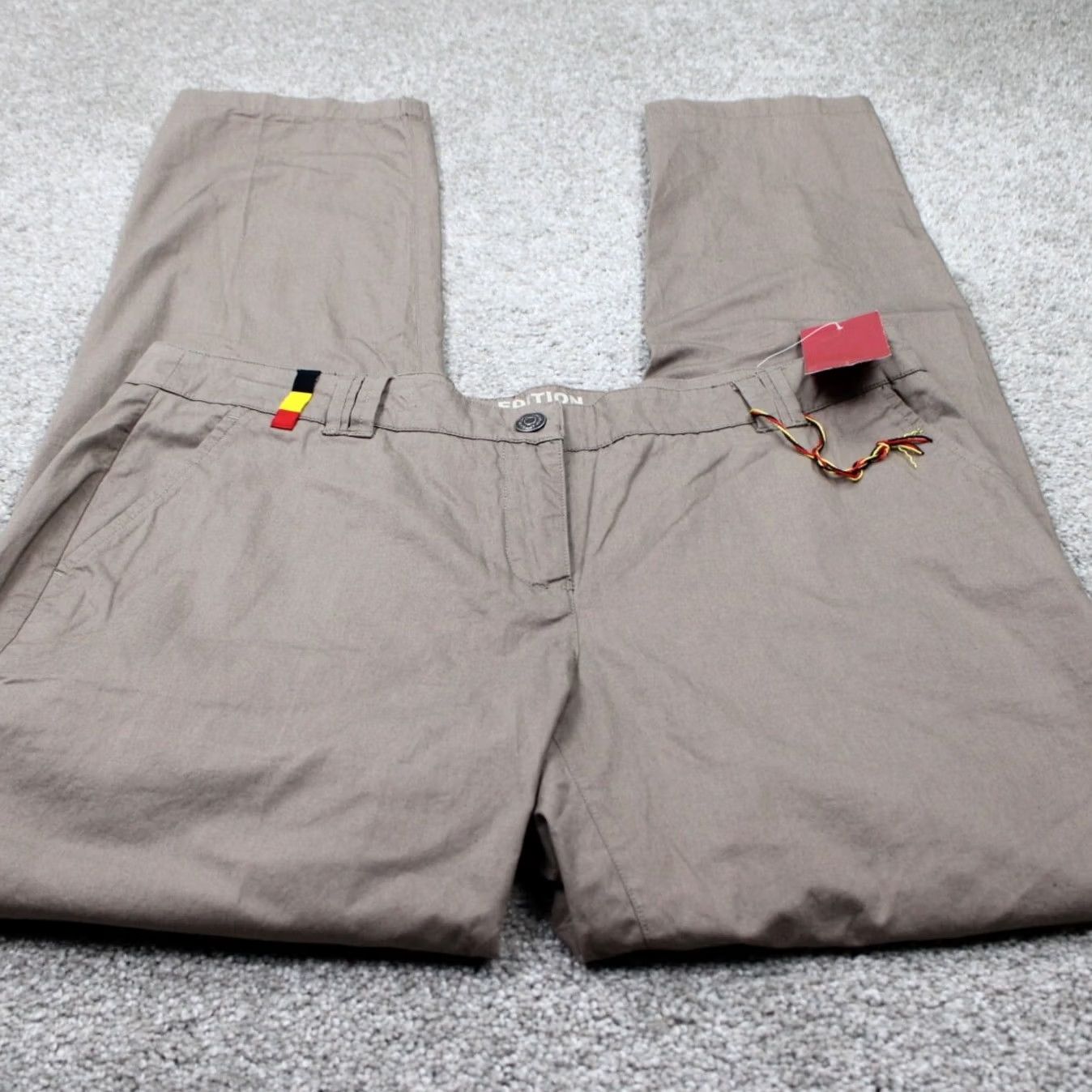 Vintage JBC Pants Beige Mens 34x32 Stijn Helsen Belgium Olympic Team Limited Edition NWT Size US 34 / EU 50 - 2 Thumbnail