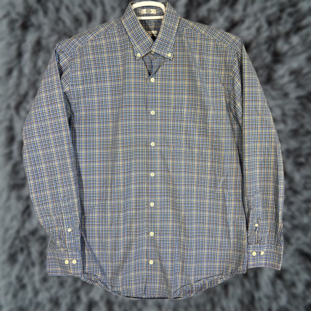 Peter Millar Peter Millar Shirt Mens Medium Blue Plaid Button-Down Long Sleeve Cotton Casual Size US M / EU 48-50 / 2 - 1 Thumbnail